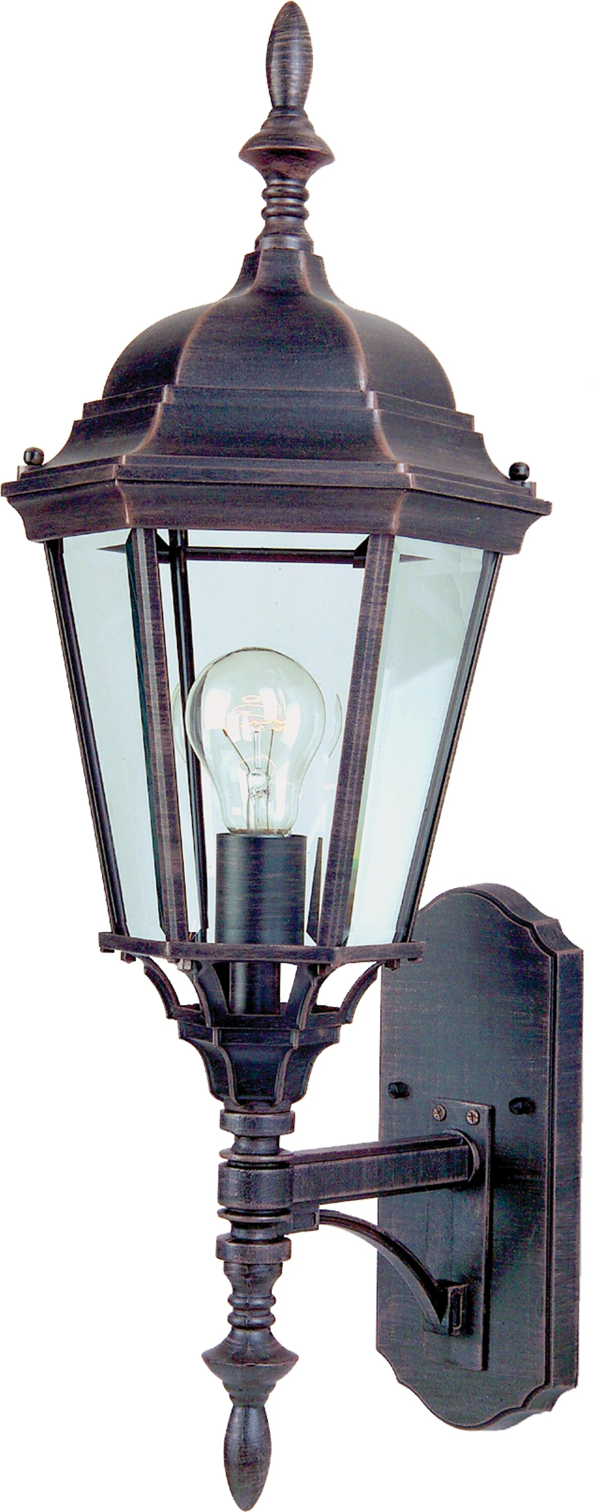 Maxim Lighting 65103RP Westlake LED E26 1 -Light 24-in H Distressed Brown Hardwired Outdoor Wall Light
