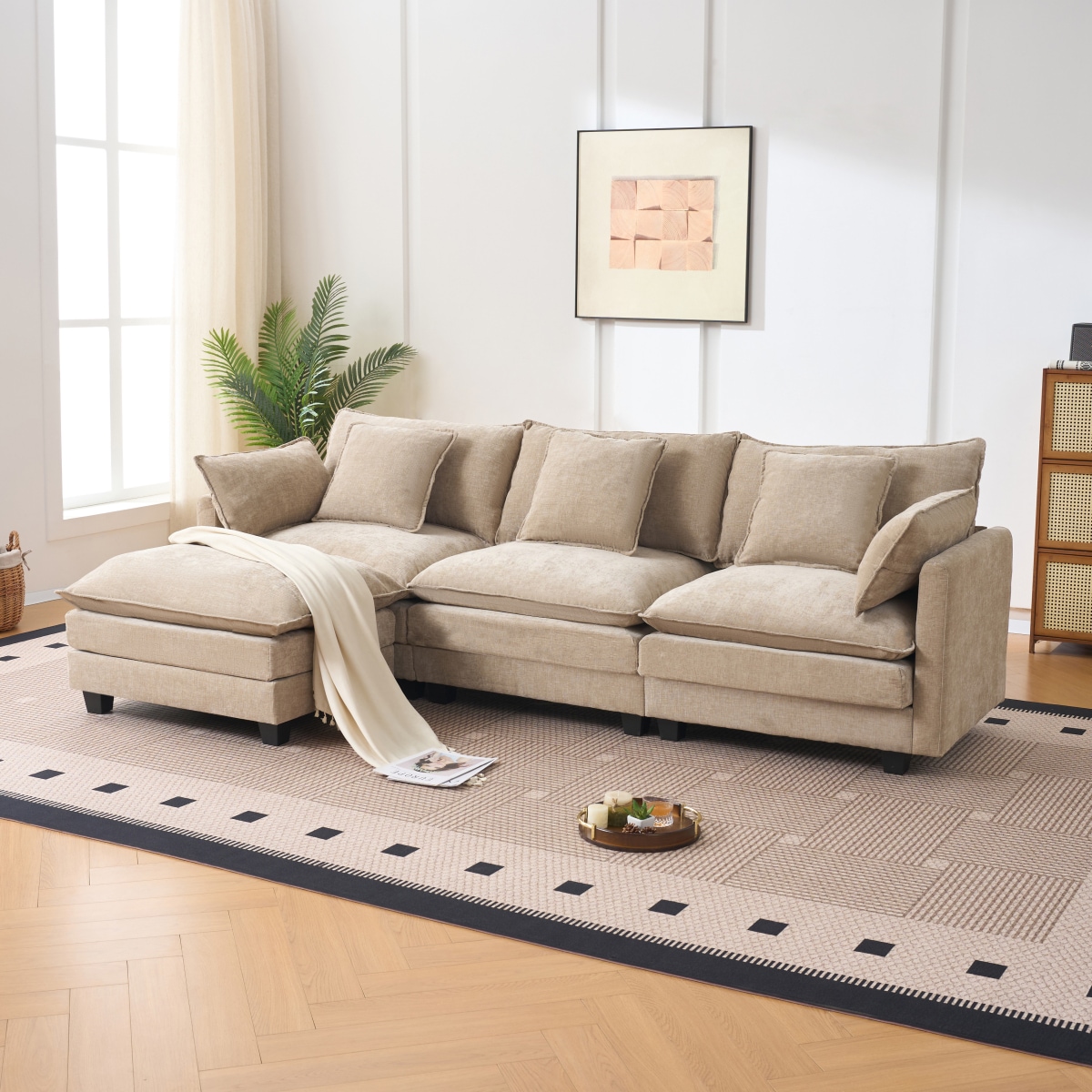 Streamdale Furniture Streamdale Coffee color 3-seat combo sofa with ...