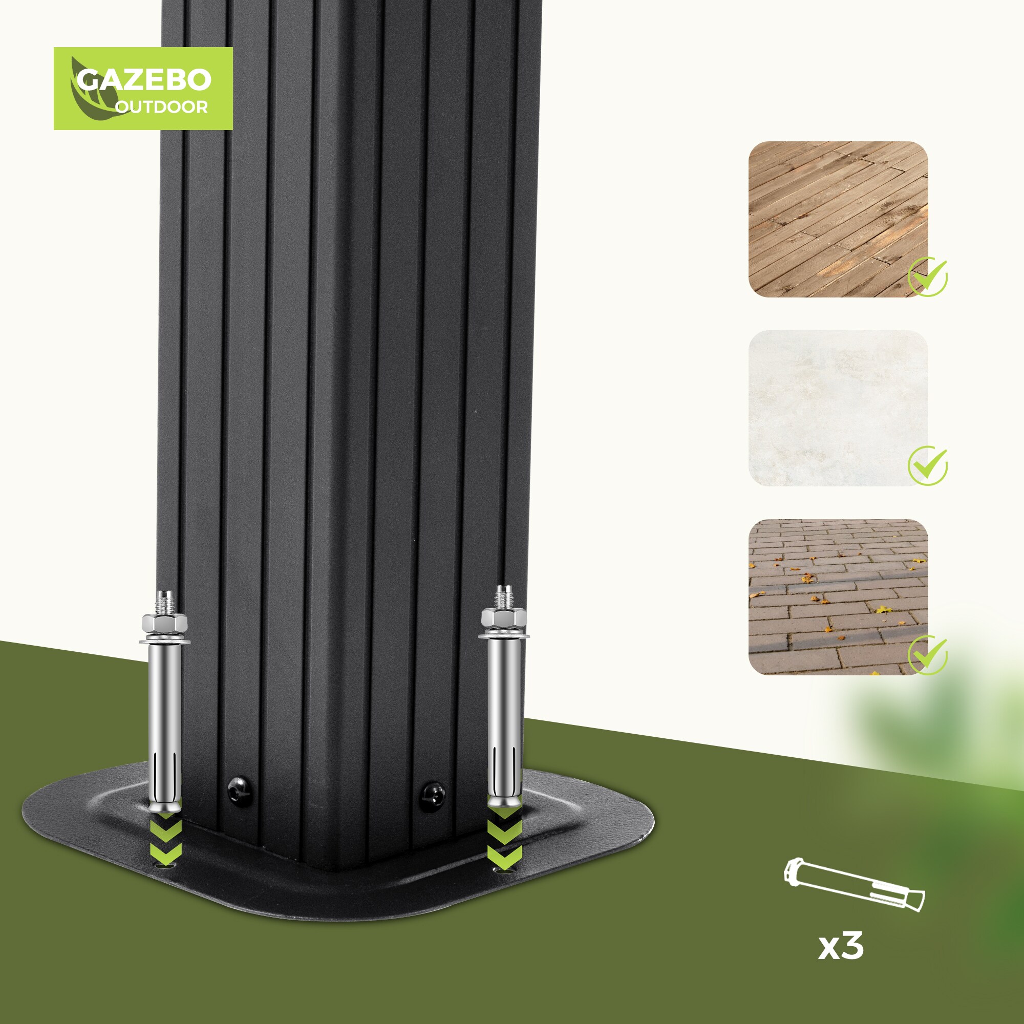  EL-ZPTPSJ-1212-H-WL3 Wood-Resin-Gazebos - View #5