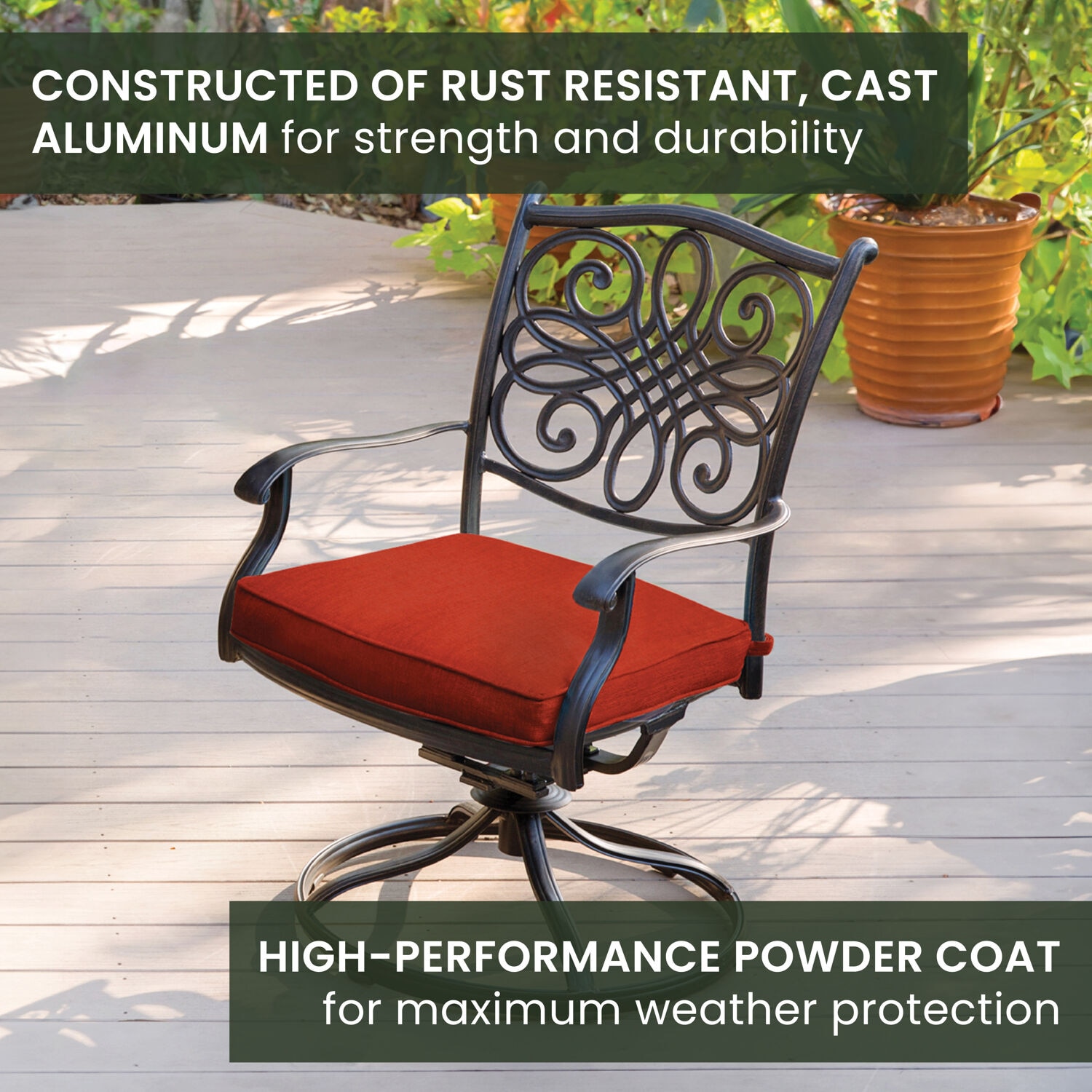 Hanover TRADDN5PCSW-RED Patio-Dining-Sets - View #5