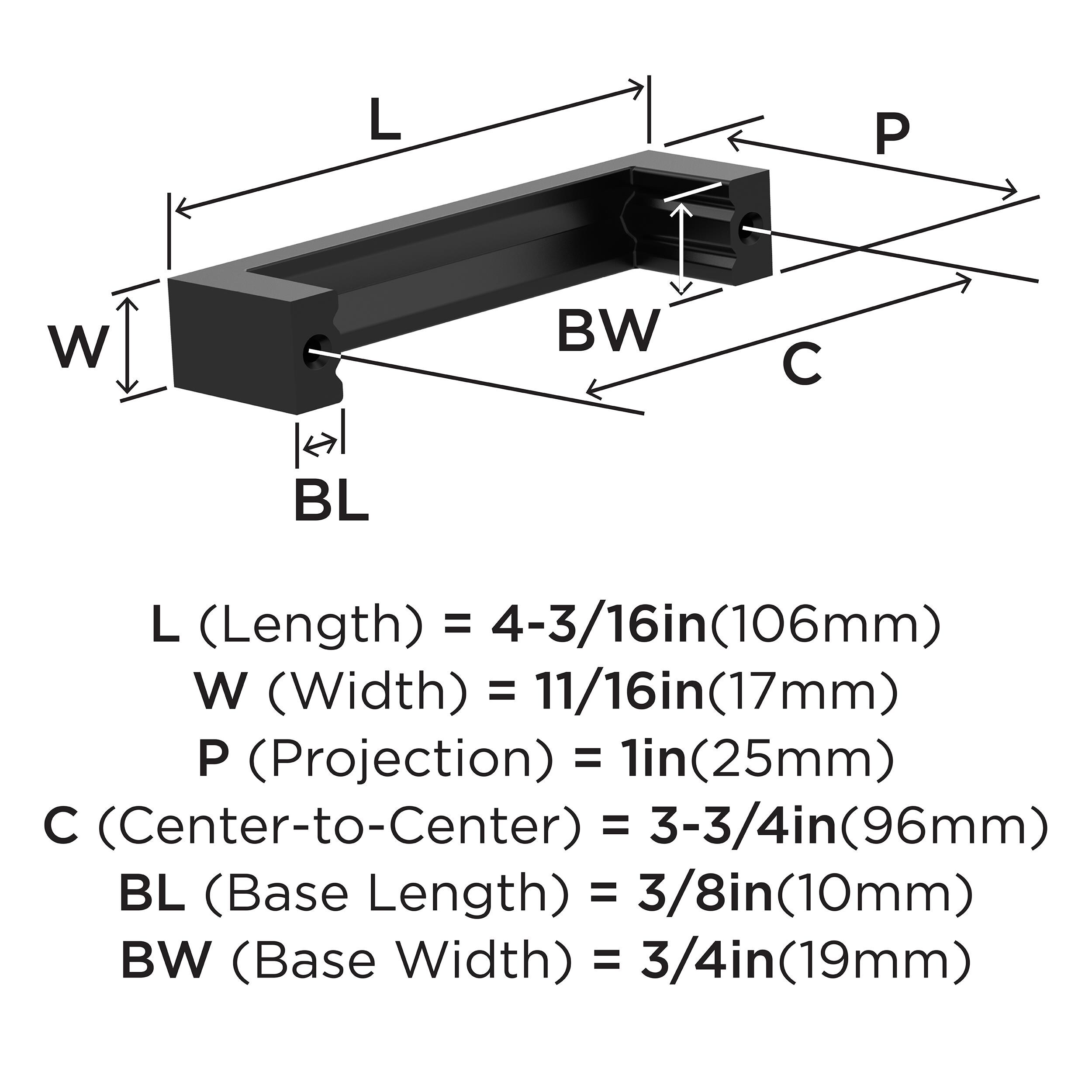 Amerock 10VMP37151MB Cabinet-Pulls - View #4