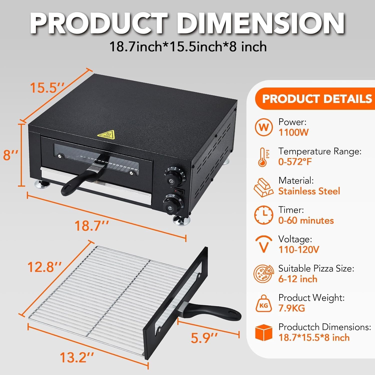 Qeetex PSKX-PHO-34KN5FLQ Outdoor-Pizza-Ovens - View #6