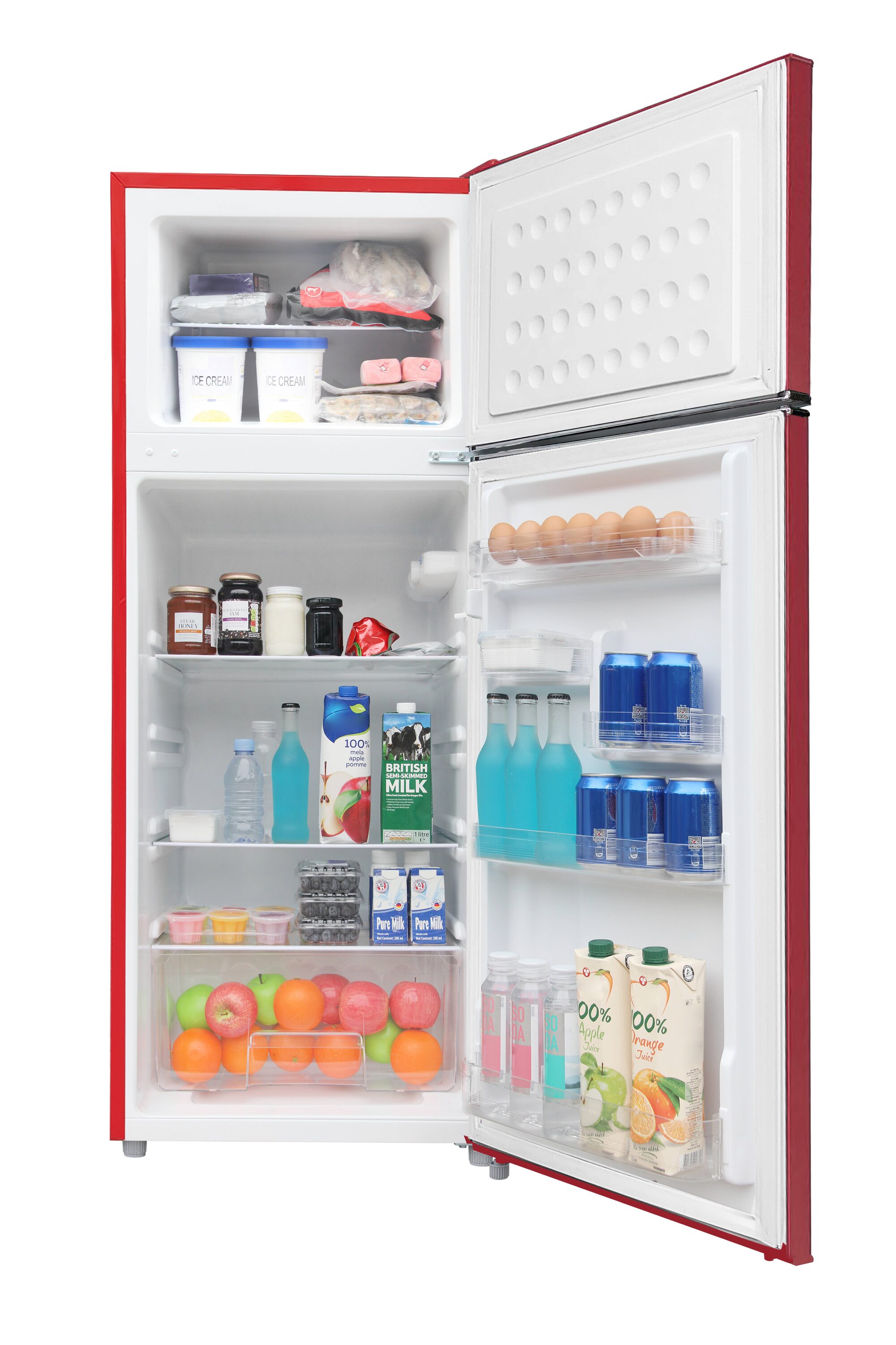  Frigidaire EFR753-Rojo, refrigerador de tamaño apartamento de 2  puertas con congelador, 7.5 pies cúbicos, retro, rojo : Electrodomésticos