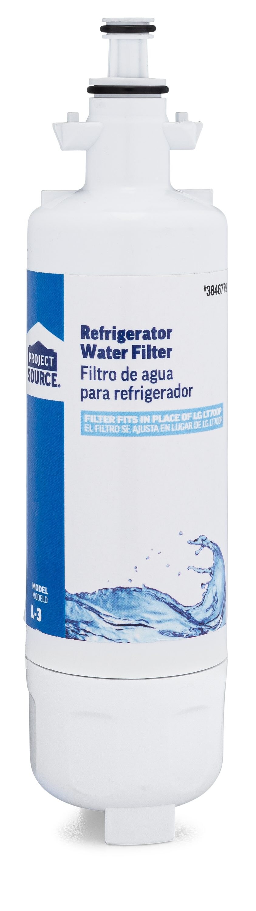 Project Source 6-Month Push-In Refrigerator Water Filter L-3 Fits LG ...