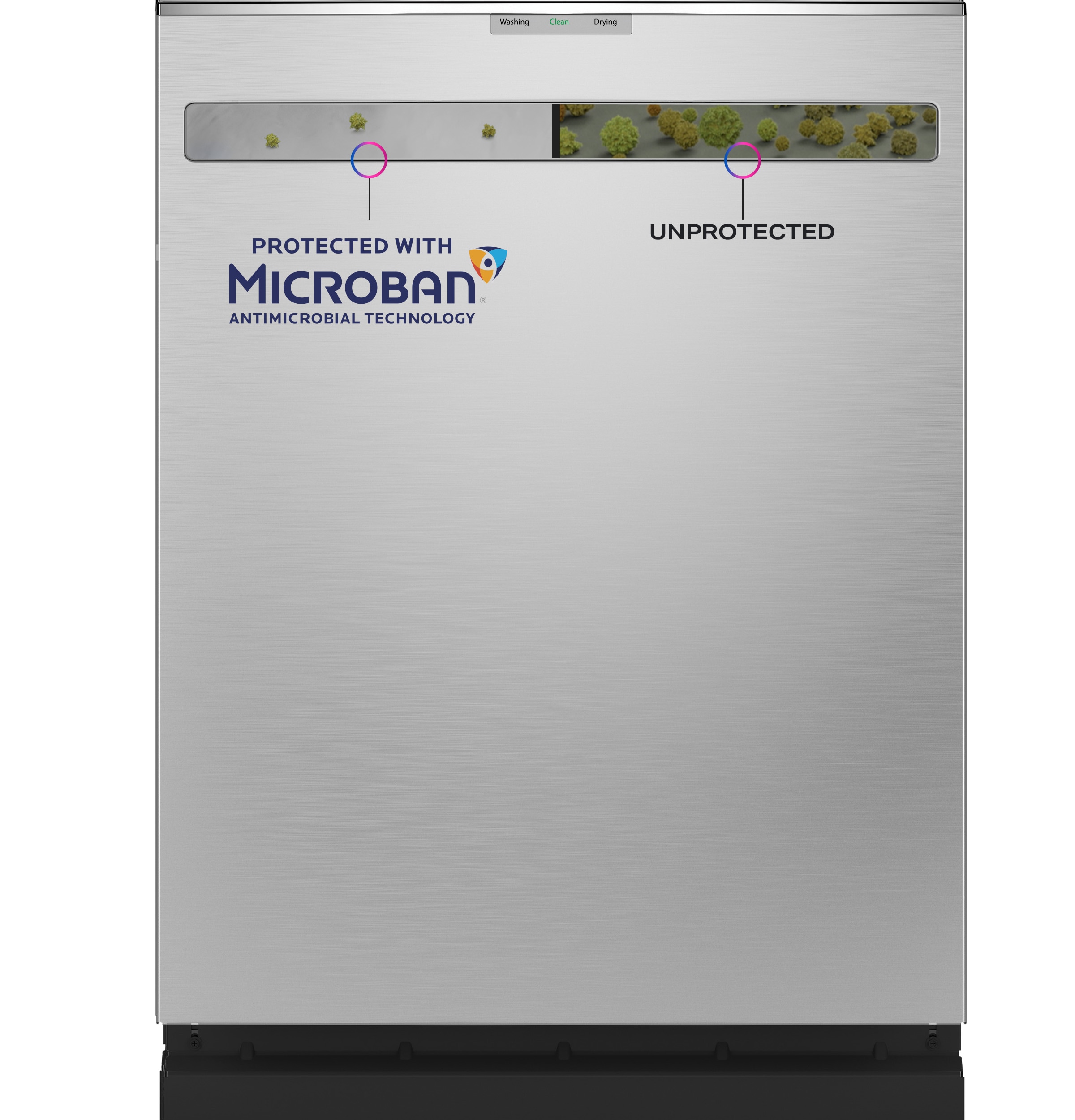 GE Profile™ ENERGY STAR® Fingerprint Resistant Top Control Stainless  Interior Dishwasher with Microban™ Antimicrobial Protection with Sanitize  Cycle