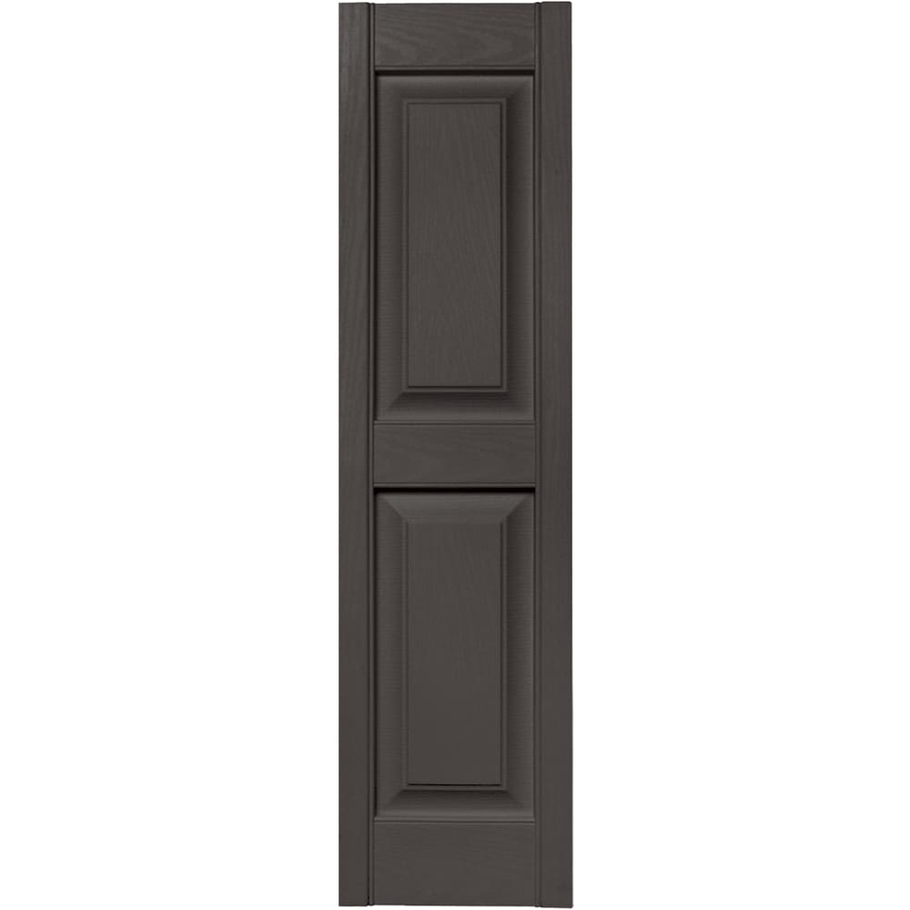 Vantage V4711247018 12-in W x 46.75-in H Charcoal Raised panel Exterior Shutters ( 1 -Pack )