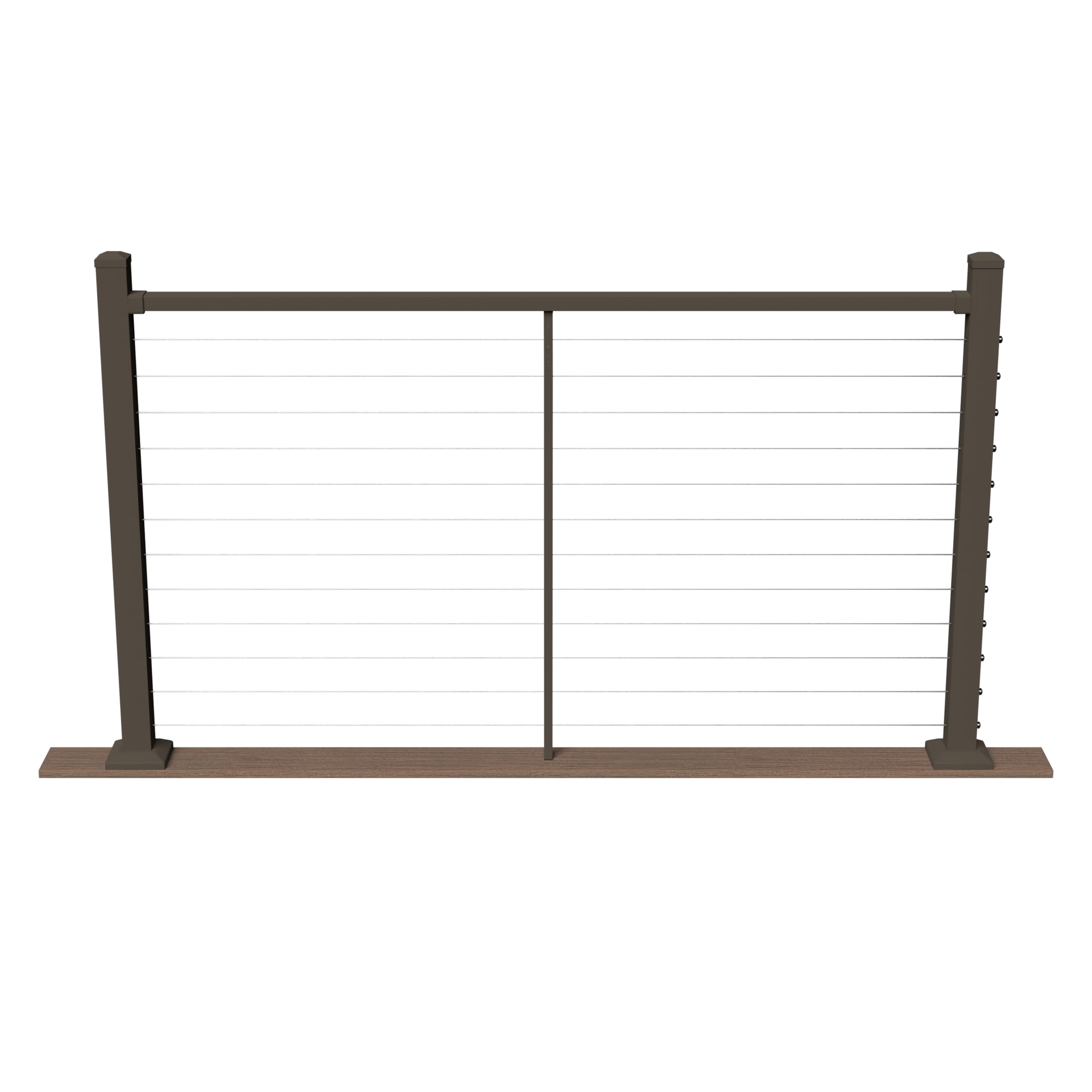 Deckorators 398877 Contemporary Cable 6-ft x 42-in Textured Bronze Aluminum Deck Cable Rail Kit
