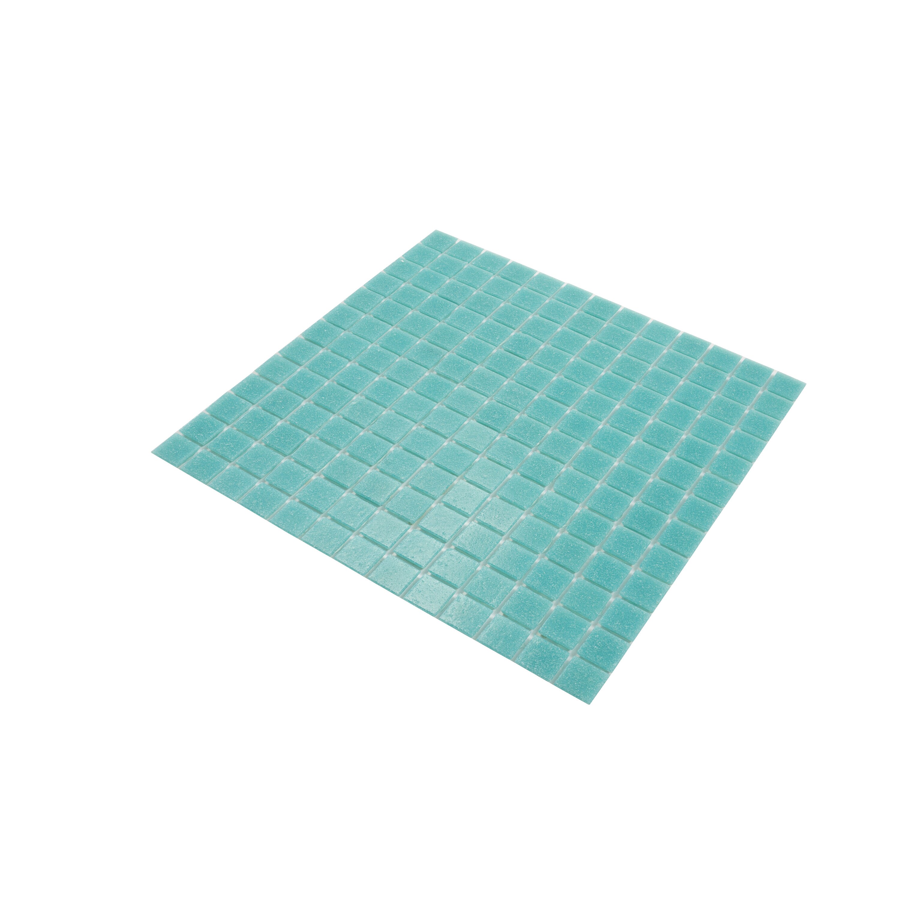 Neon Aqua Green 12" x 12" Iridescent Glass Mosaic Tile