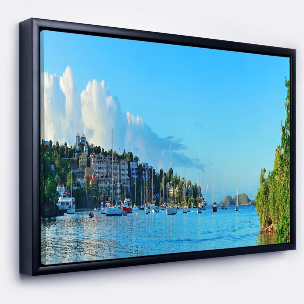 Designart FL11140-42-32-FLB Wood Floater frame 32-Inches H x 42-Inches W Coastal Canvas Print