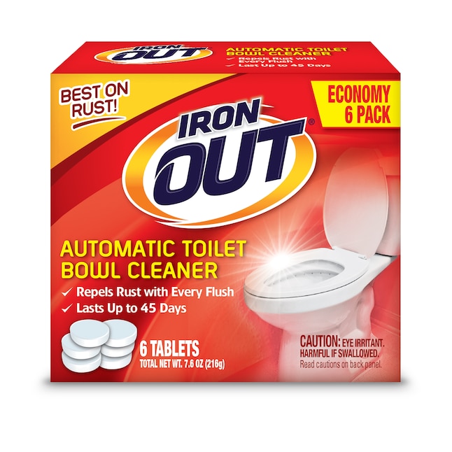 Iron Out Automatic Toilet Bowl Cleaner 6 Use - 7.6-oz Rust Remover, Repels  Rust & Hard Water