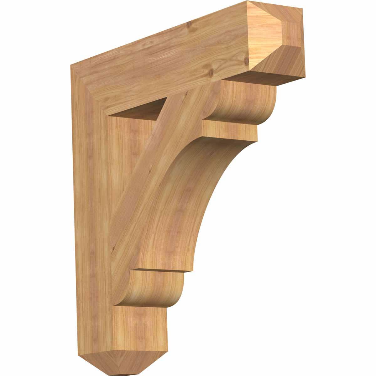 Ekena Millwork BKT06X28X28OLY04SWR Olympic craftsman smooth 5-1/2-in x 28-in x 28-in Western red cedar Brown Wood Standard bracket