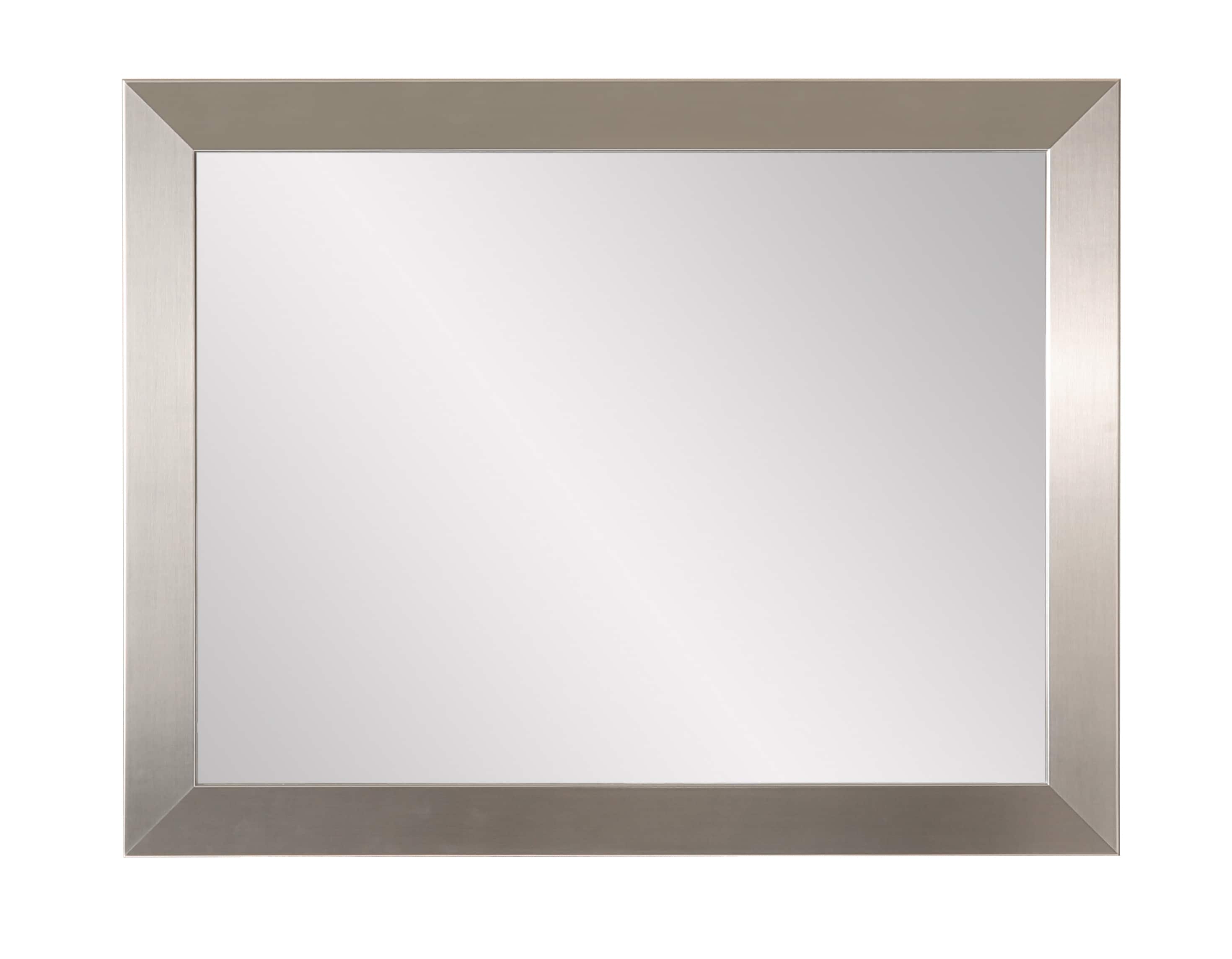 BrandtWorks BM001L2 32-Inches W x 50.0-Inches H Rectangle Silver Framed Wall Mirror