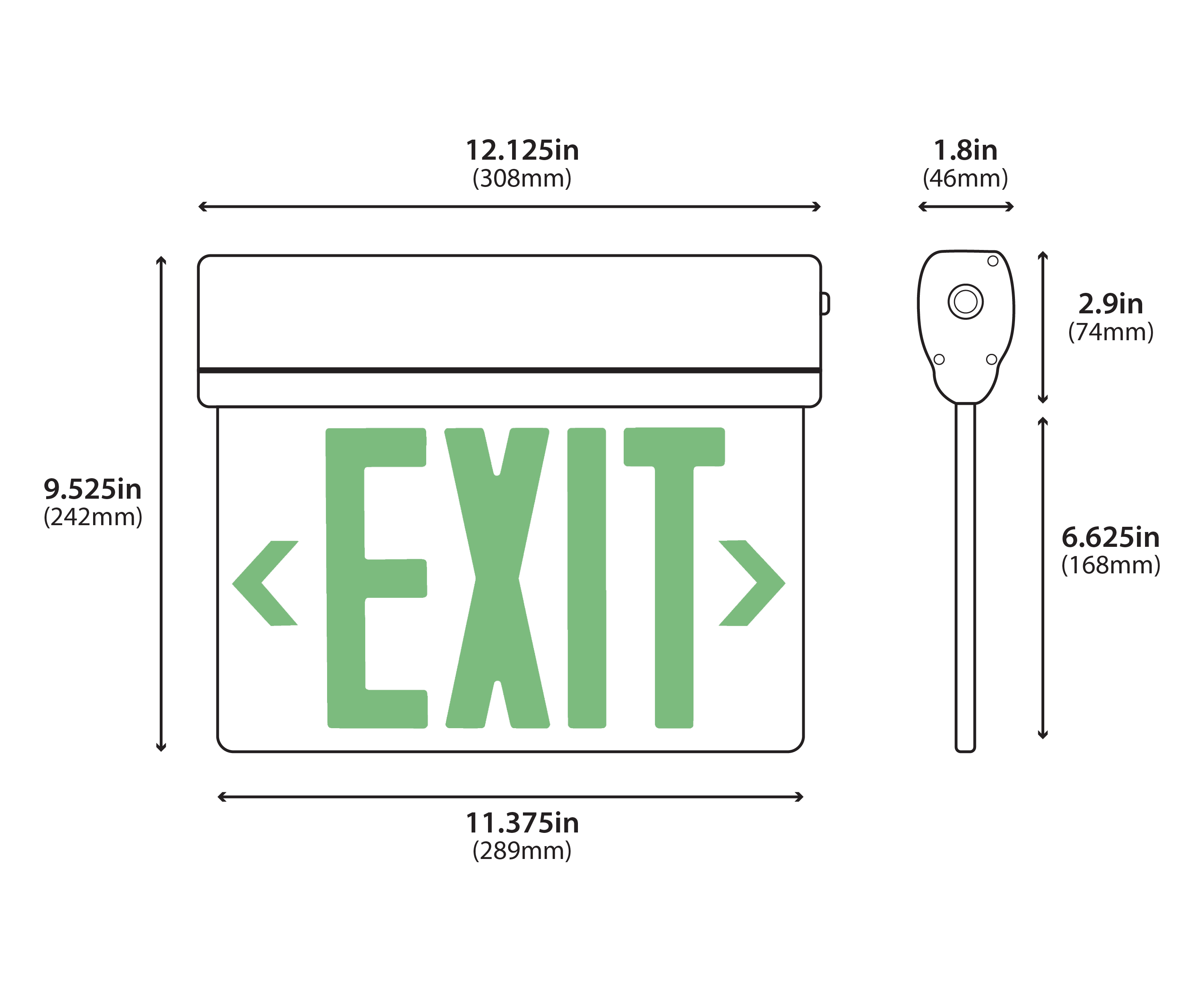 Nicor Lighting EXL220UNVCLG1 Emergency-Exit-Lighting - View #10