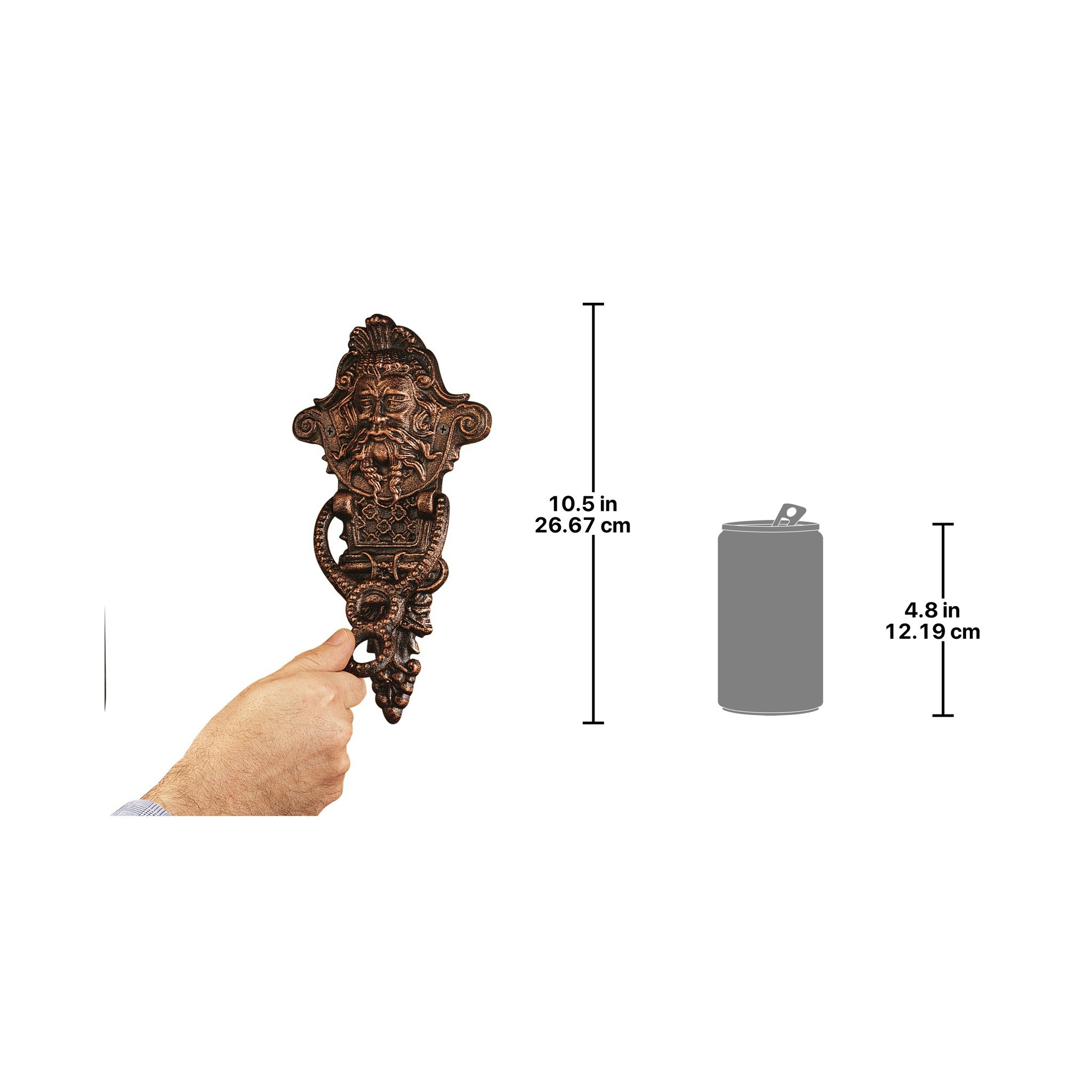 Design Toscano 10.5-in Entry Door Knocker, Bronze Finish, Rustic Brown ...