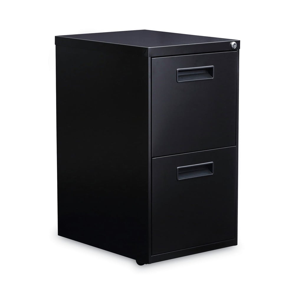 Alera ALENPAFFBL ALEPAFFBL Black File Pedestal with 2 Legal/Letter-Size Drawers - 14.96 inches x 19.29 inches x 27.75 inches