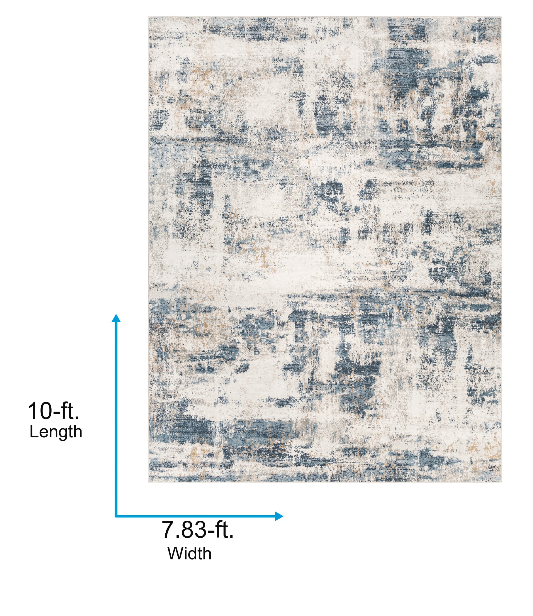 Easy-Care Reversible Gray Synthetic 7'10" x 10' Rug