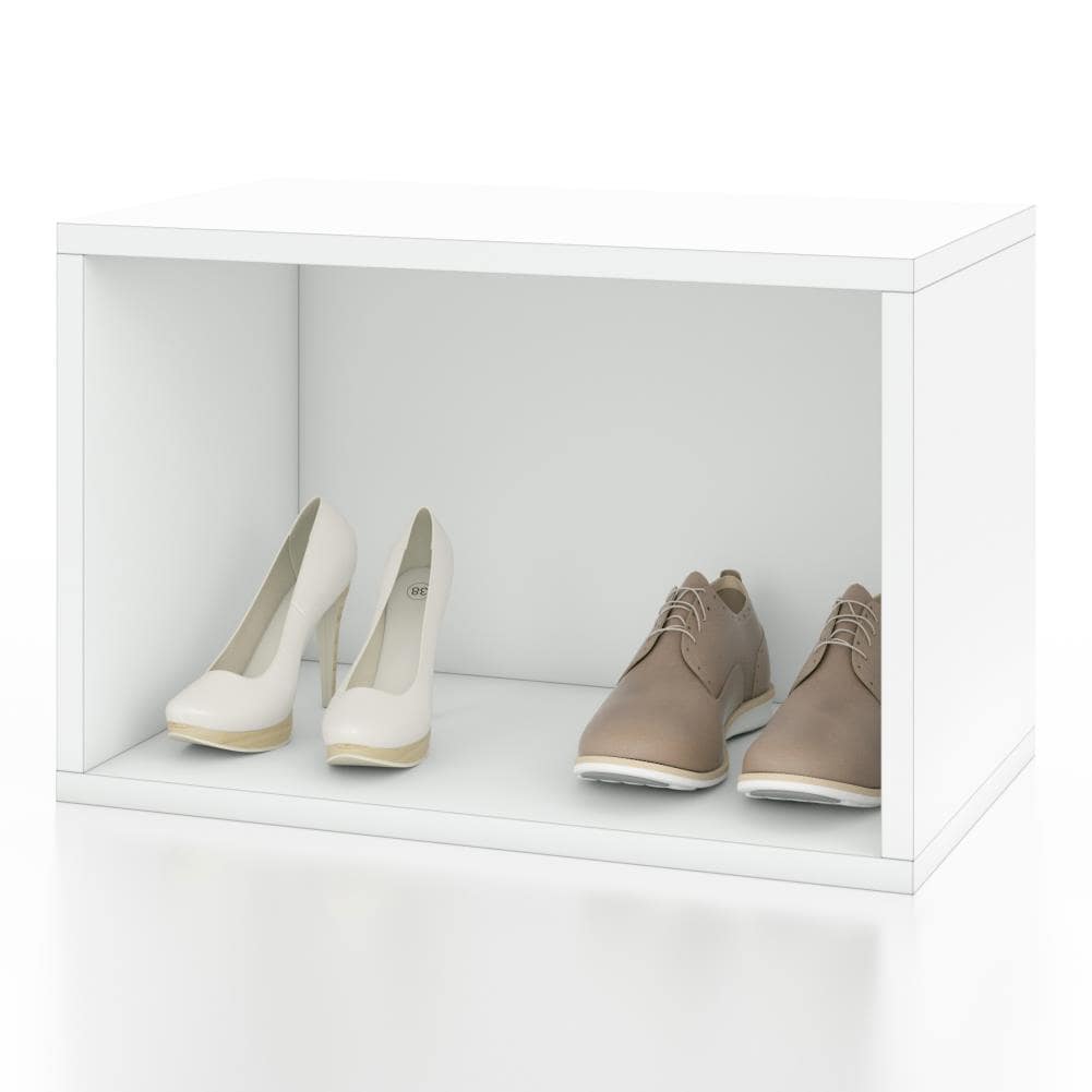 Way Basics BS-285-580-390-WE White Recycled Paperboard 1-Shelf Bookcase (11.2-in W x 15.5-in H x 22.8-in D)
