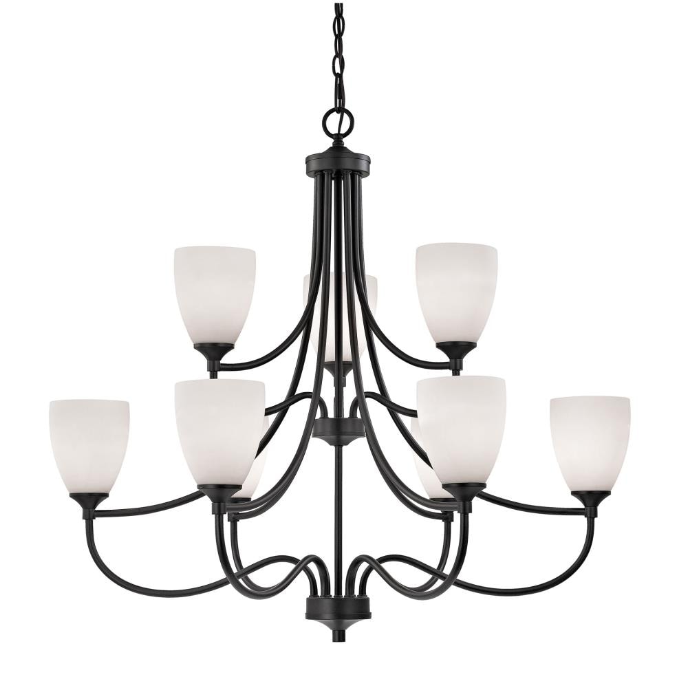 Thomas Lighting 2009CH/10 Arlington 9 -Light Distressed Brown Transitional For Use in Bedrooms, Dining Rooms, Foyers, Kitchens, Living Rooms Chandelier