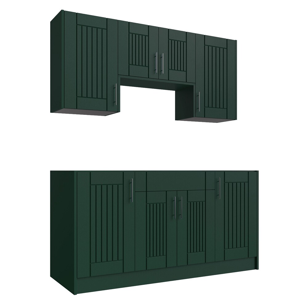 WeatherStrong WSE66WMK-DEG Daytona 6 -Piece 67.25-in W x 25-in D x 84-in H Modular Outdoor Kitchen Set