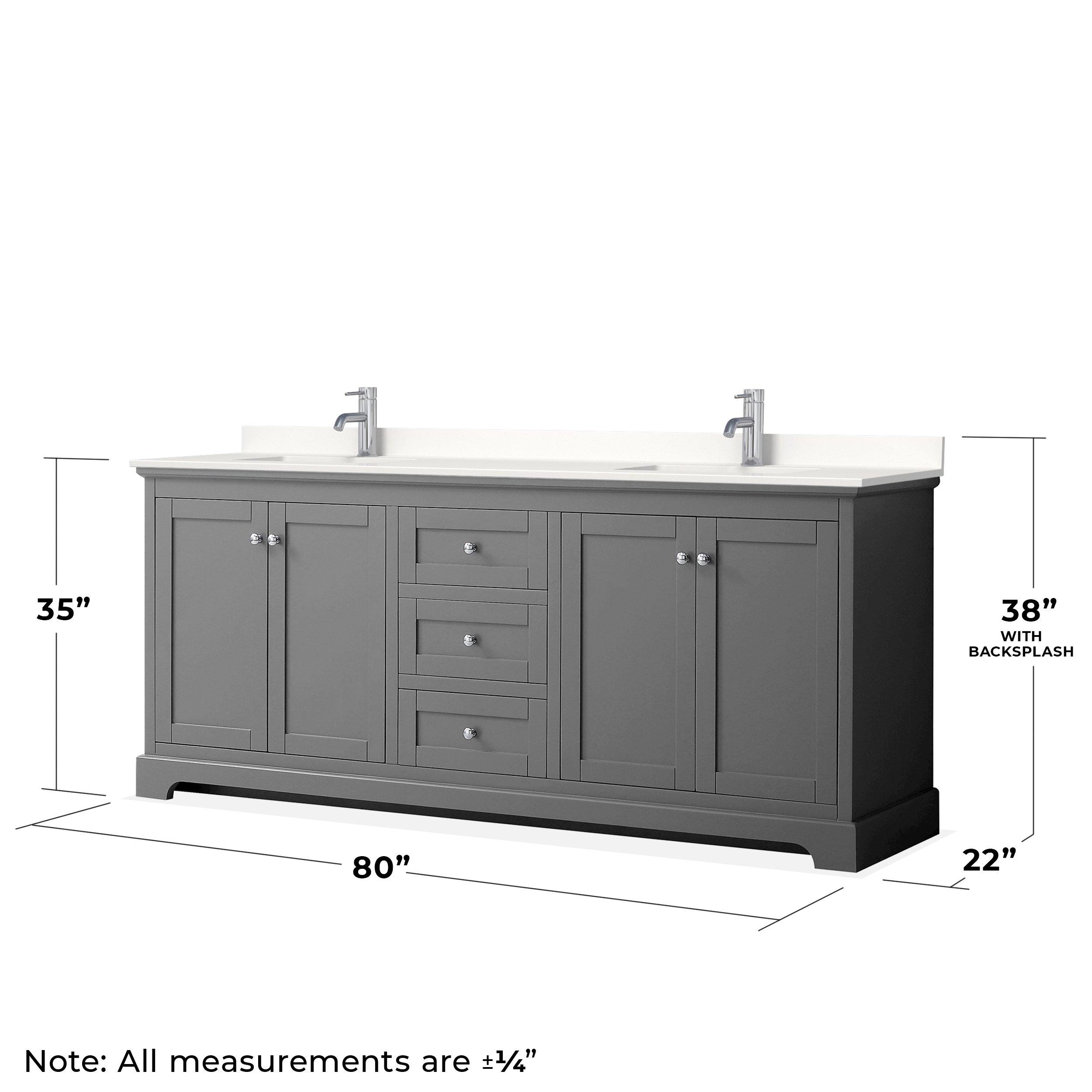 Wyndham Collection WCV232380DKGWQUNSMXX Bath-Vanity-Combo - View #5