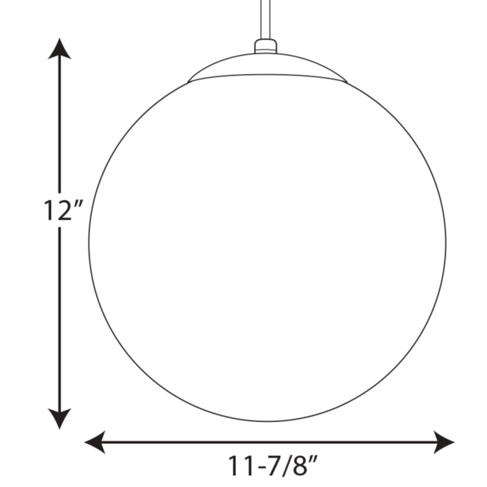 Satin White Glass Globe Pendant Light for Indoor Use