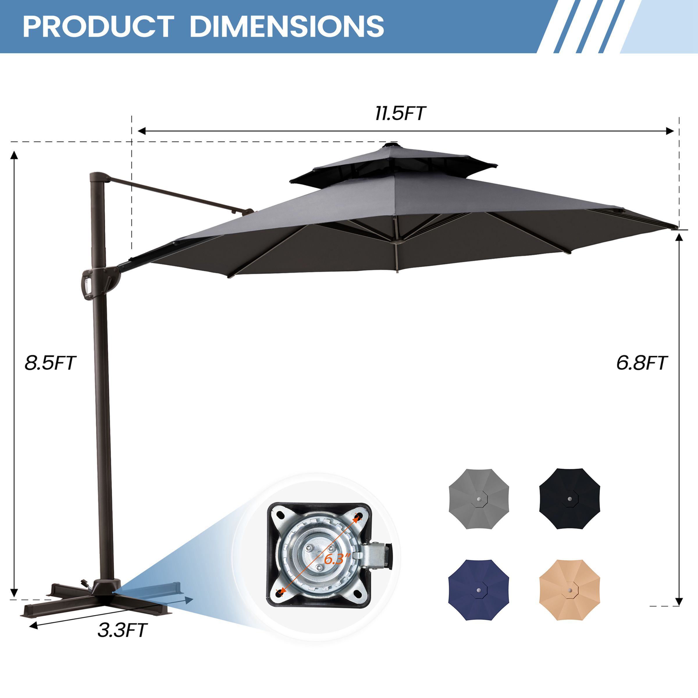 Crestlive Products CL-PU053DGY Umbrellas-2 - View #7