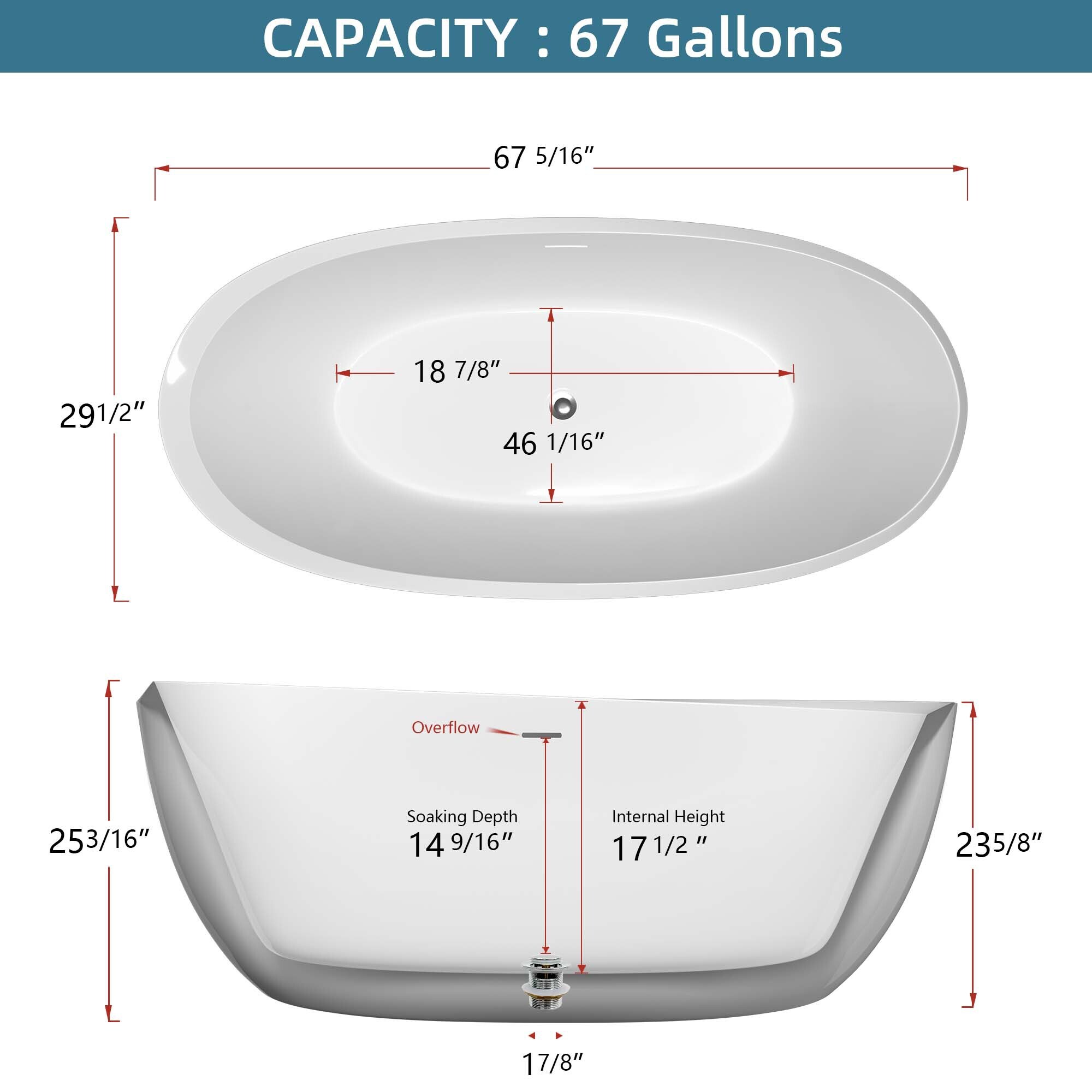 WELLFOR OUZ63219+ bathtubs - View #3