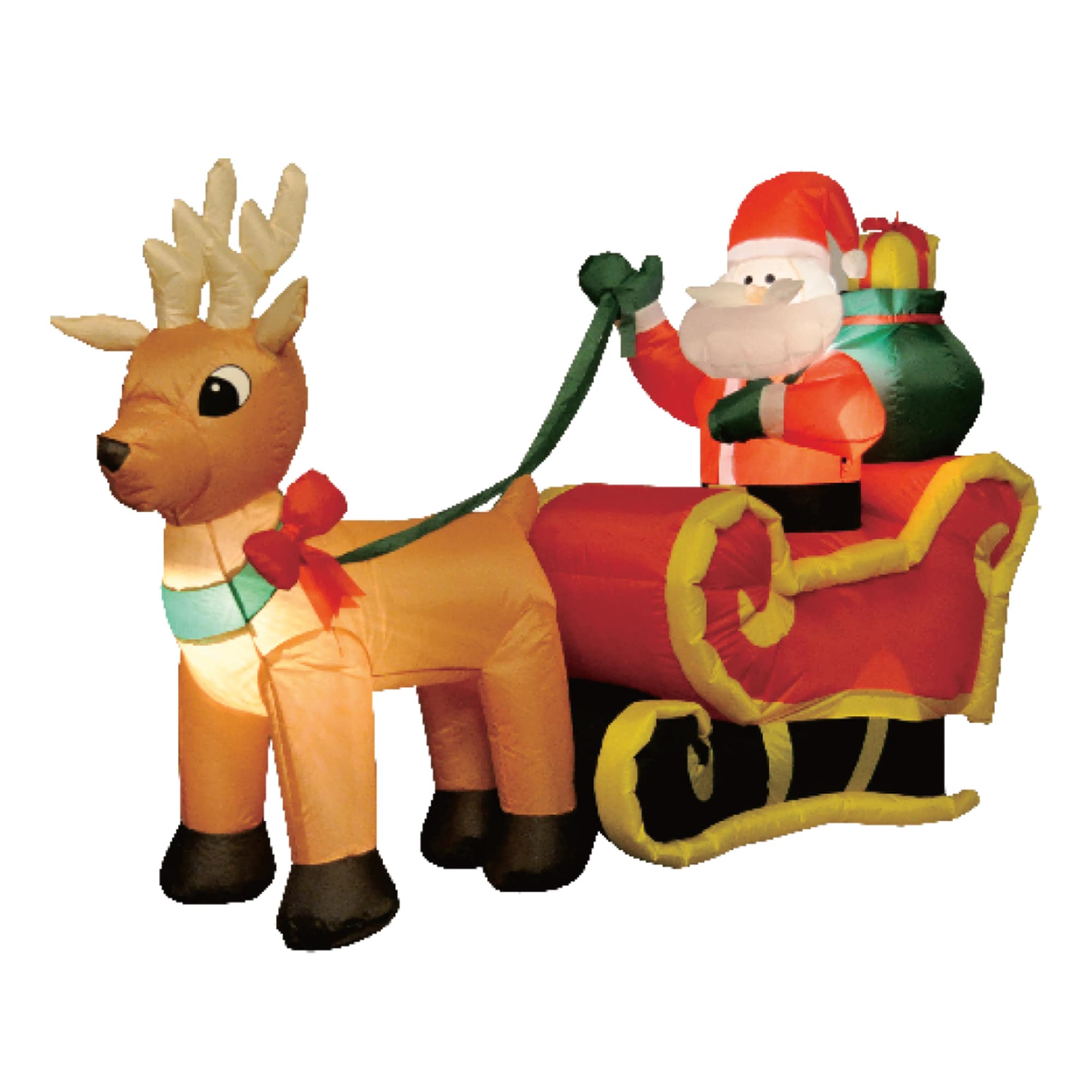 Brite Star 49-030-00 6-Feet Lighted Santa Christmas Inflatable