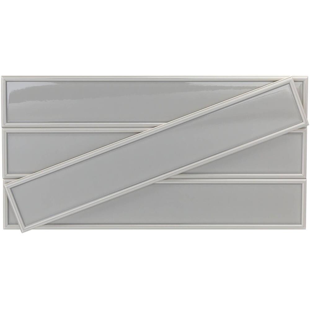 (Sample) Naval Gray 4-in X 8-in Polished Porcelain Thinset Mortar Tile ...