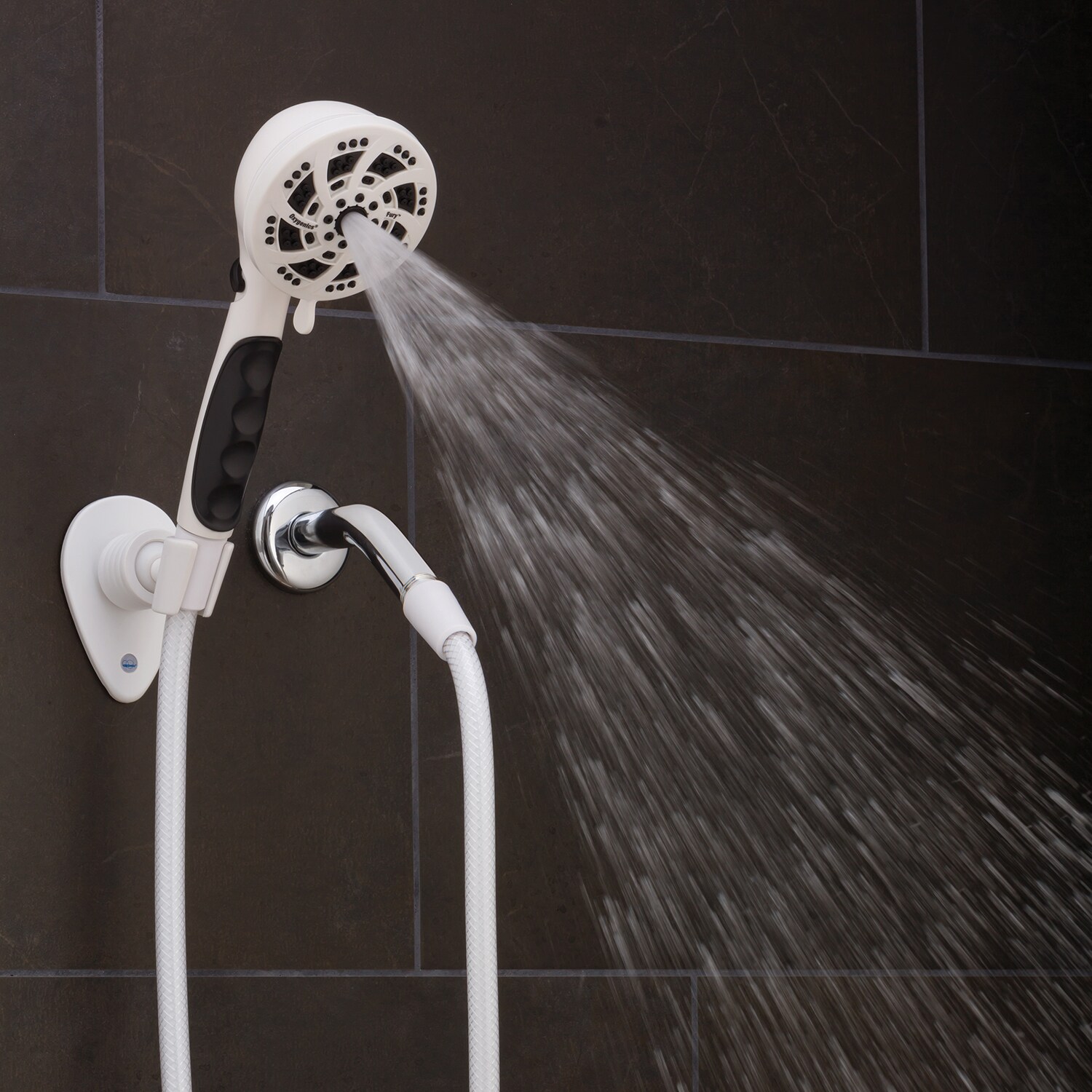 Oxygenics Fury RV White Handheld Shower Head with 72-Inch Hose