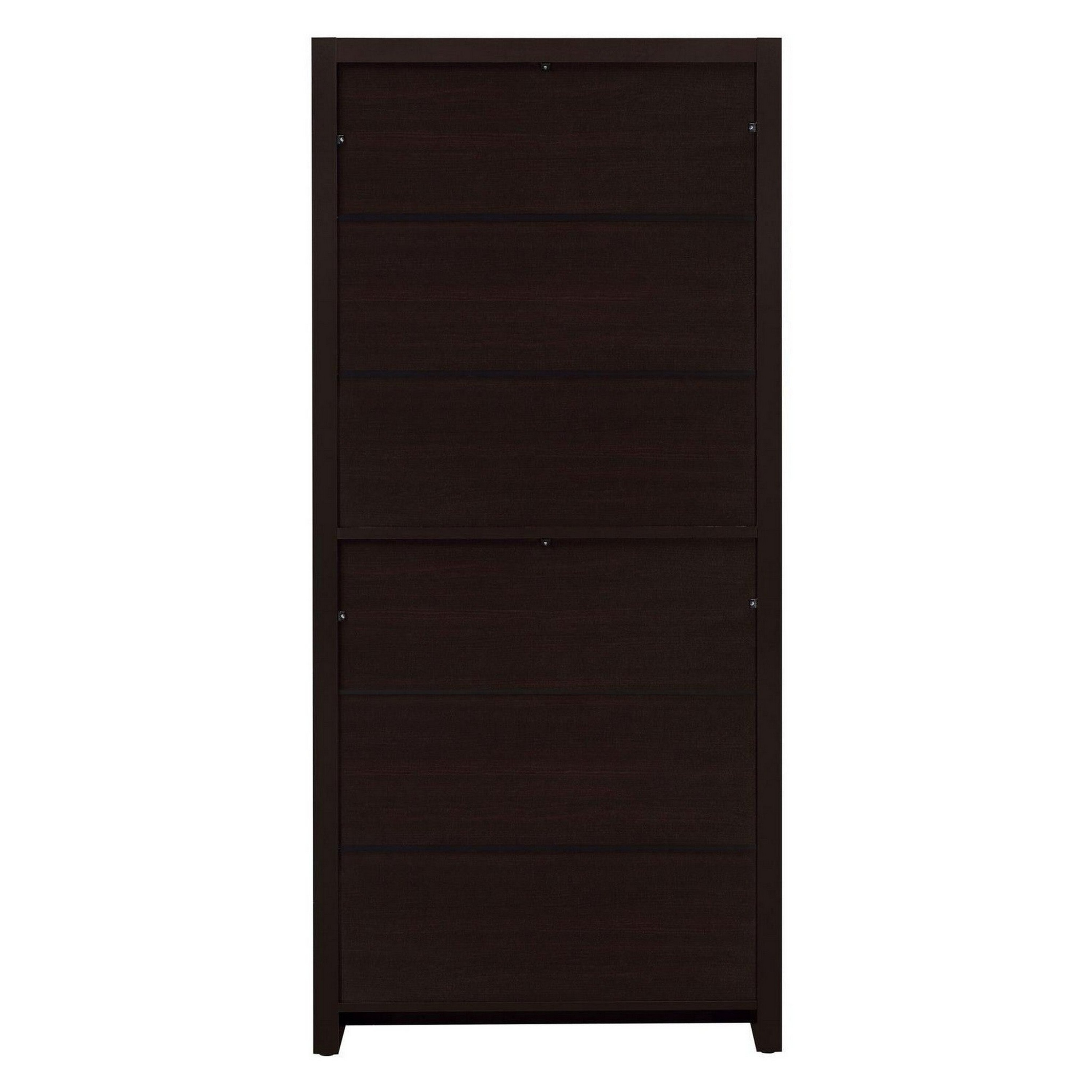 Transitional Solid Wood Bookcase with Shelves and Drawer in Dark Brown