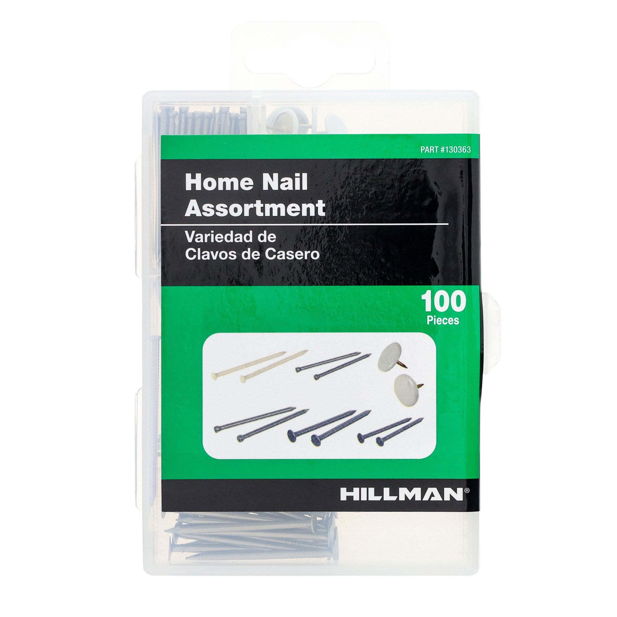 Hillman 6.3 Inch Multiple colors/finishes Combo Home nails Kit 100 -Pack
