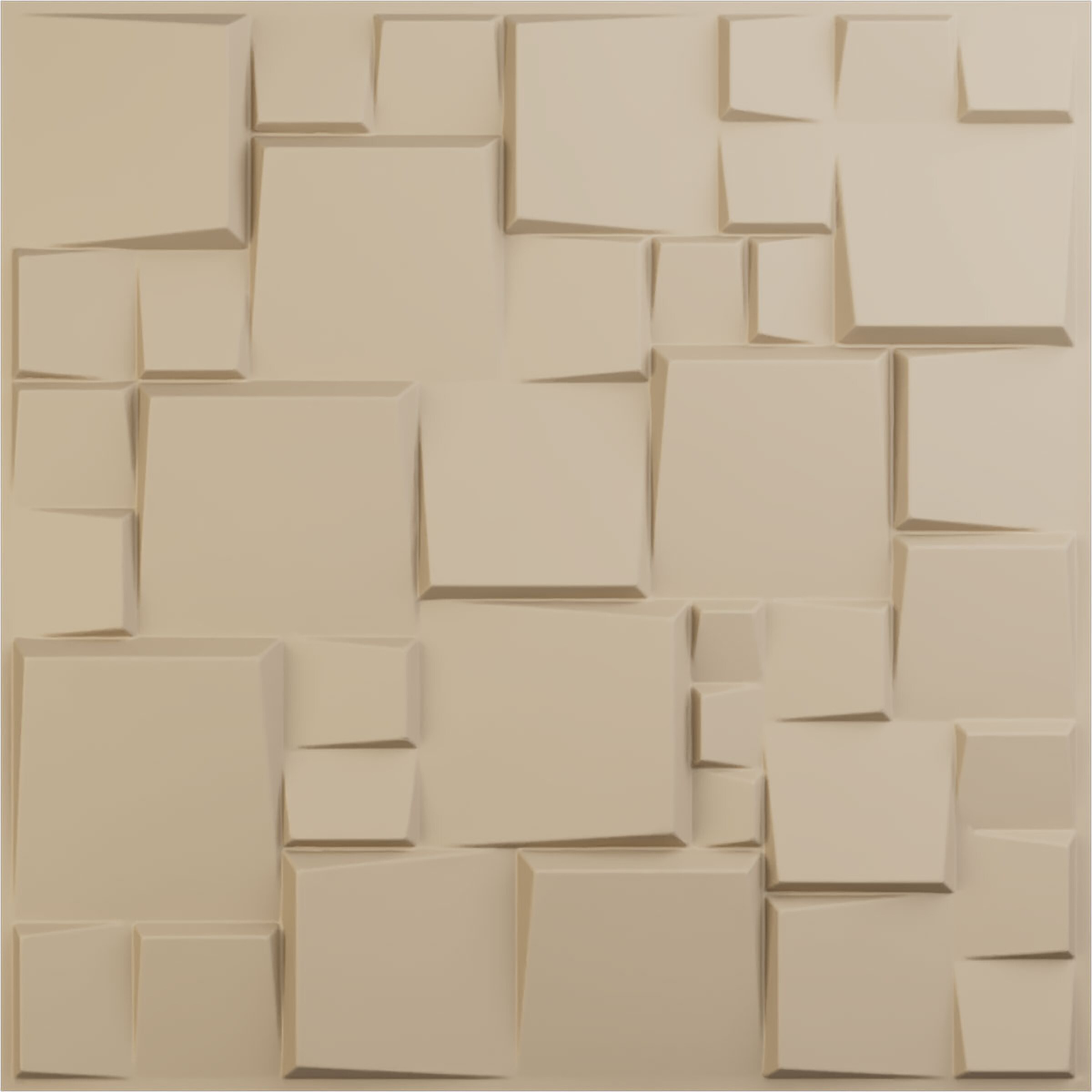 Ekena Millwork WP20X20MSGBE-CASE-12 19-5/8-in x 19-5/8-in Embossed Paintable/Stainable Brown/Tan PVC Wall Panel ( 12 -Pack, Covers 32.04-sq ft )