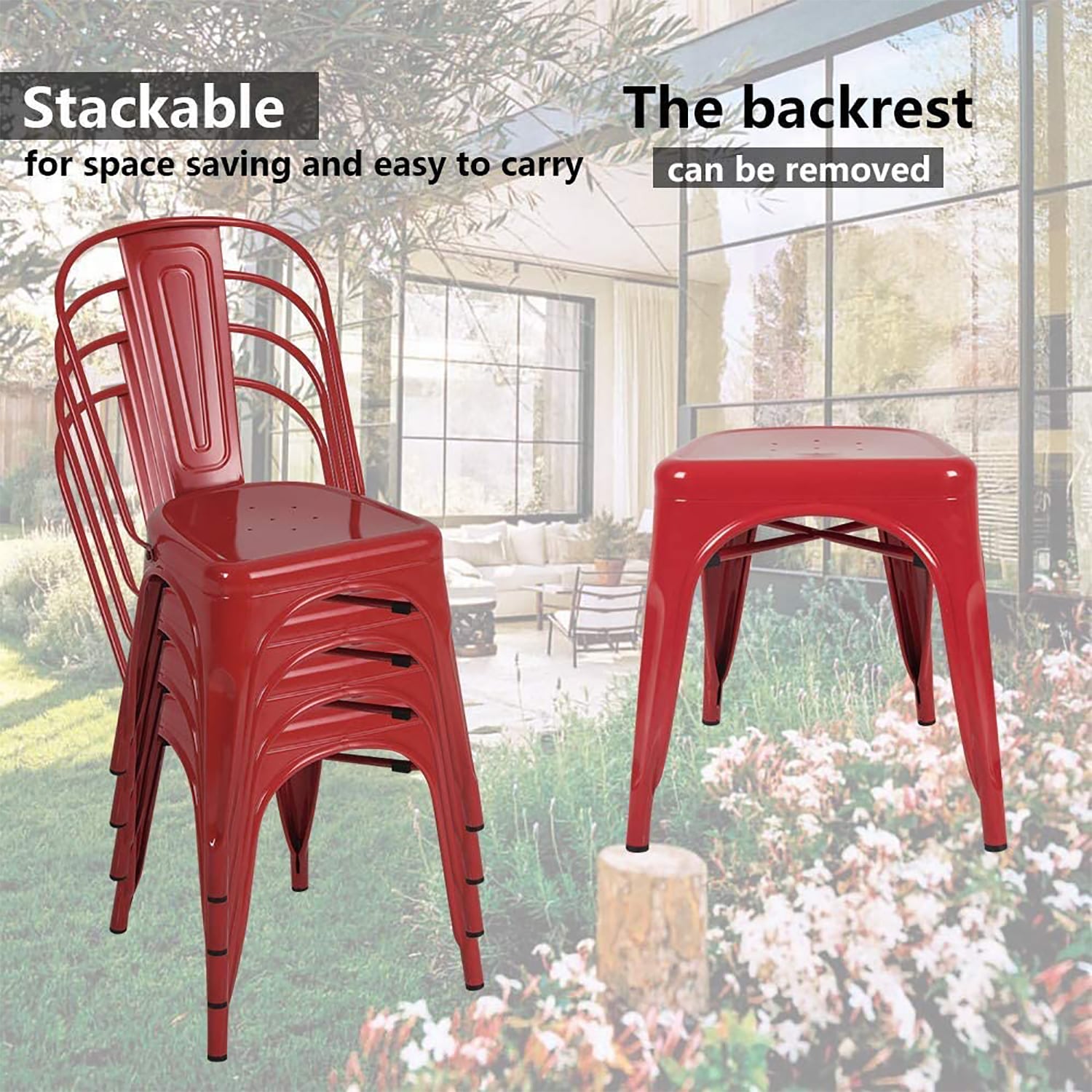 CASAINC YY0001A-RE Dining-Chairs - View #2