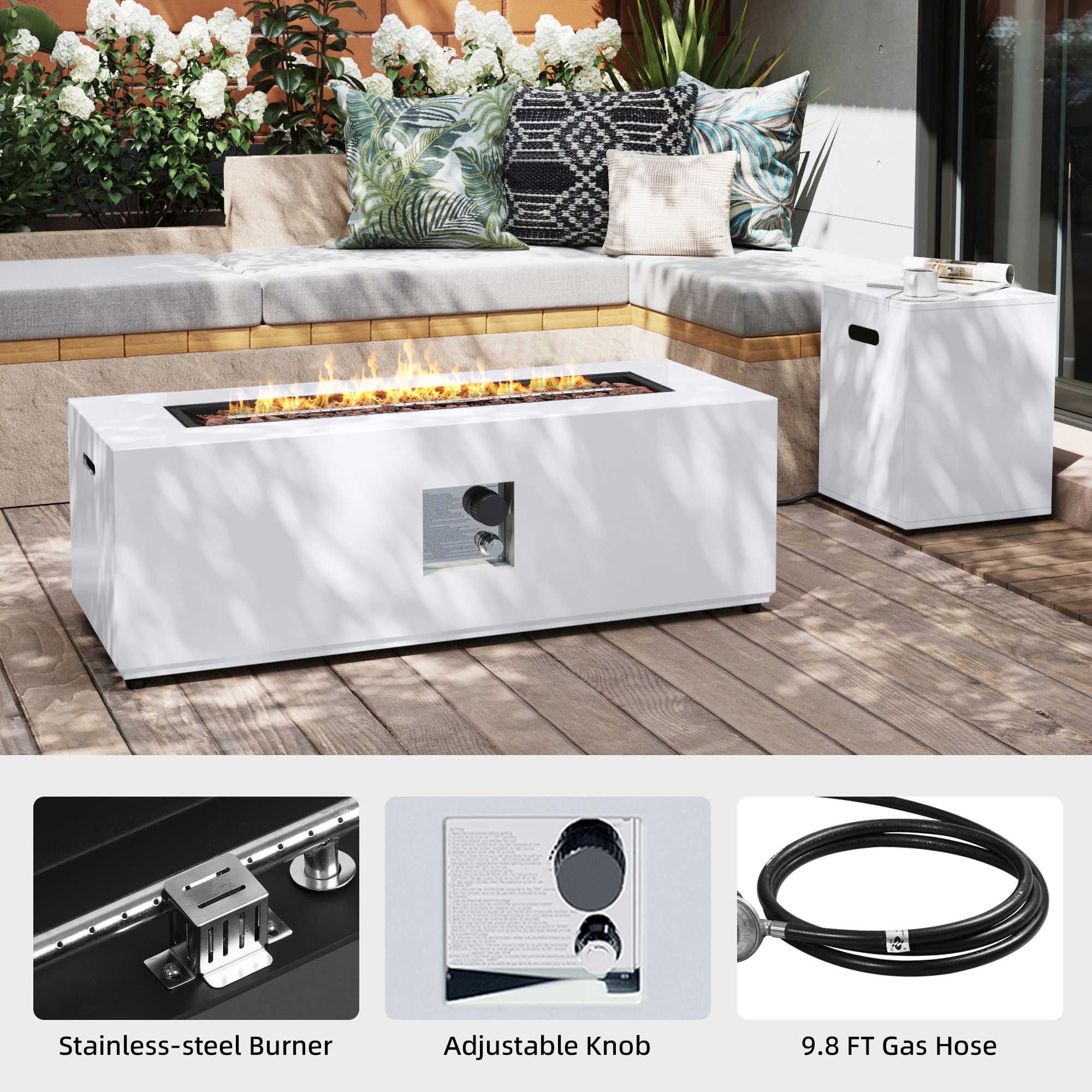 UPHA PL-42TPCFX-WH-K Outdoor-Gas-Firepits - View #4