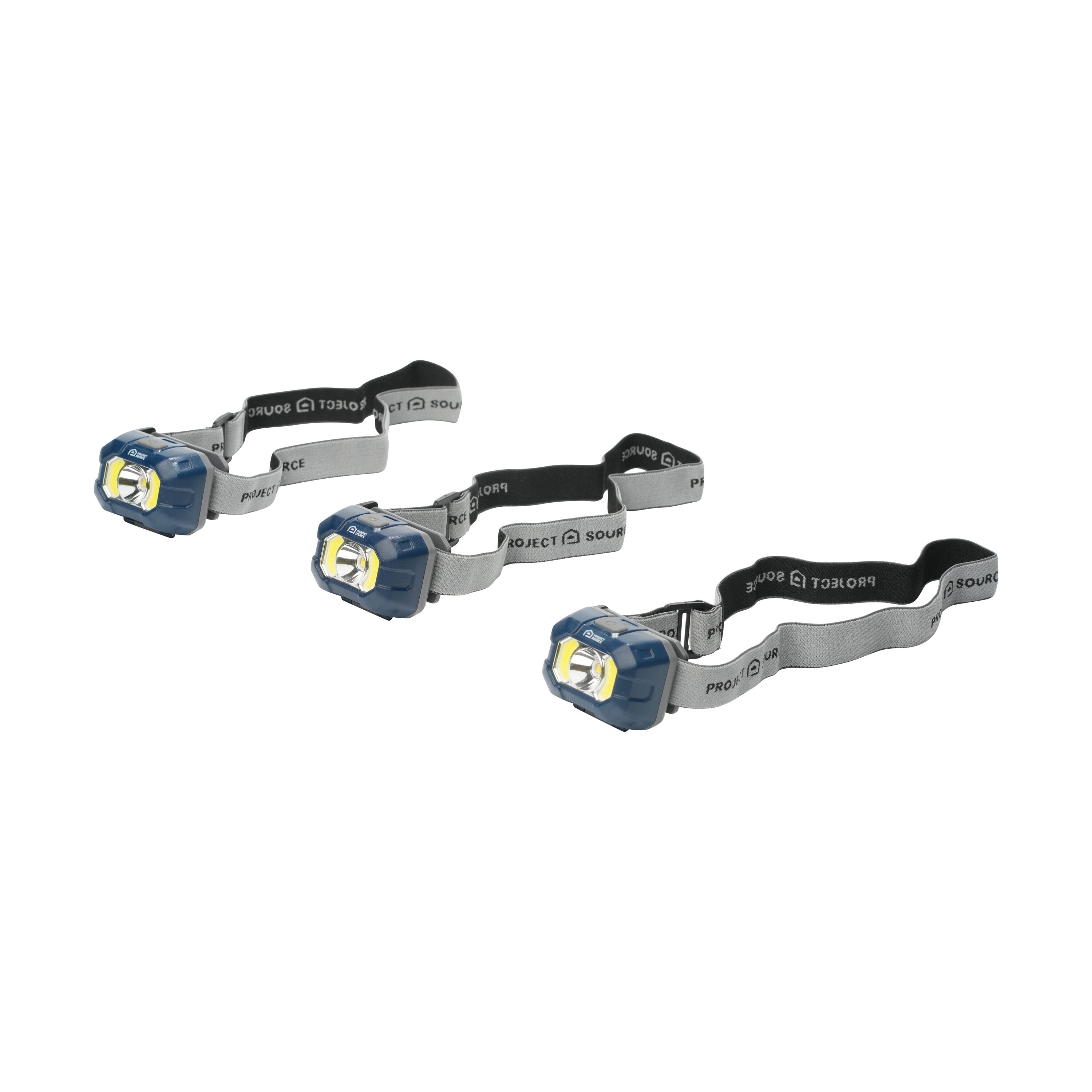 Project Source 52272 350-Lumen LED Headlamp Battery Included 3 -Pack