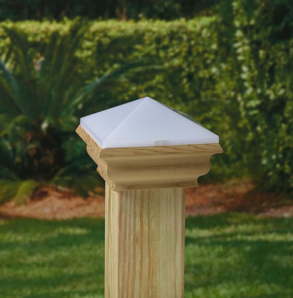 deckorators white solar post cap