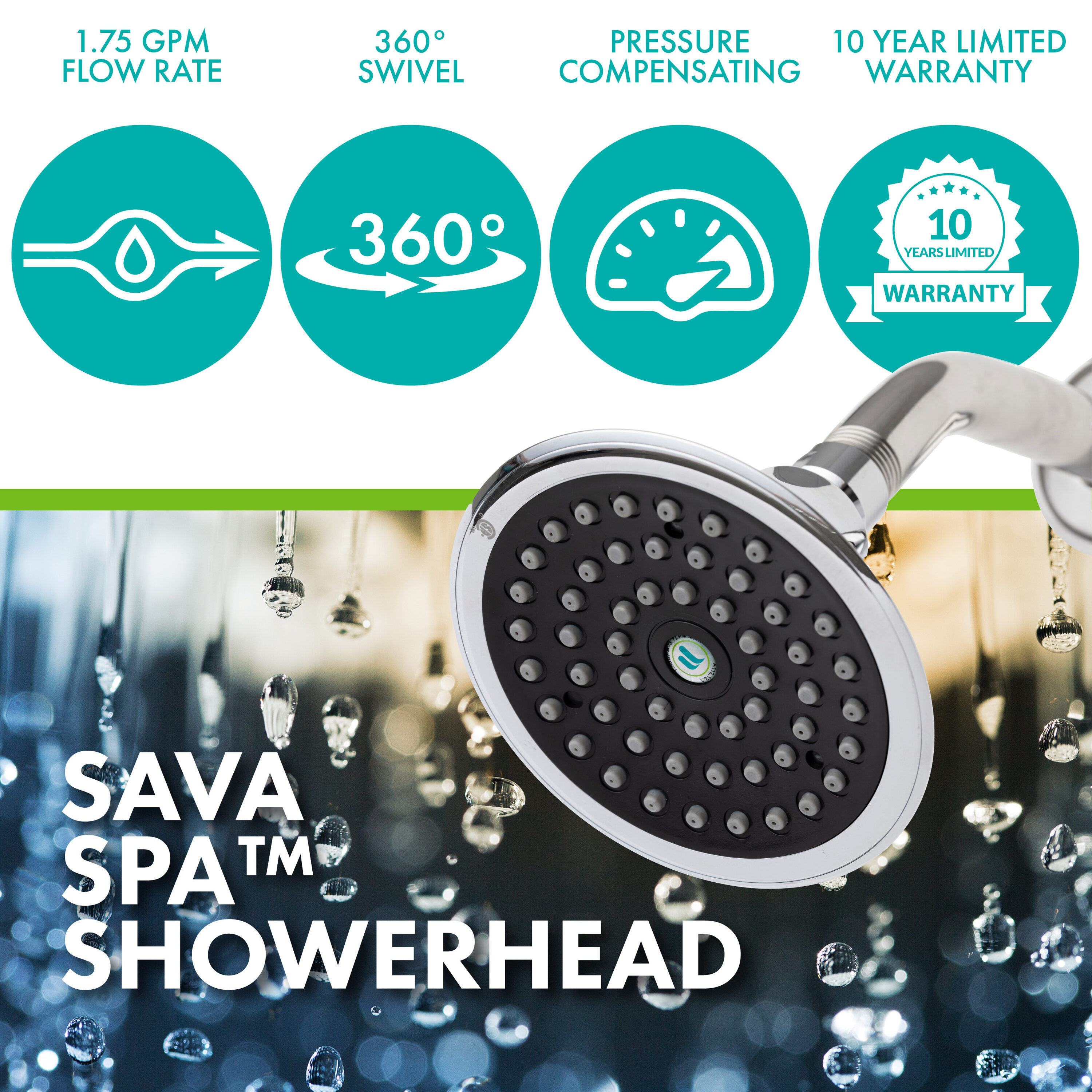 Niagara Conservation N2515CH Fixed-Showerhead - View #2