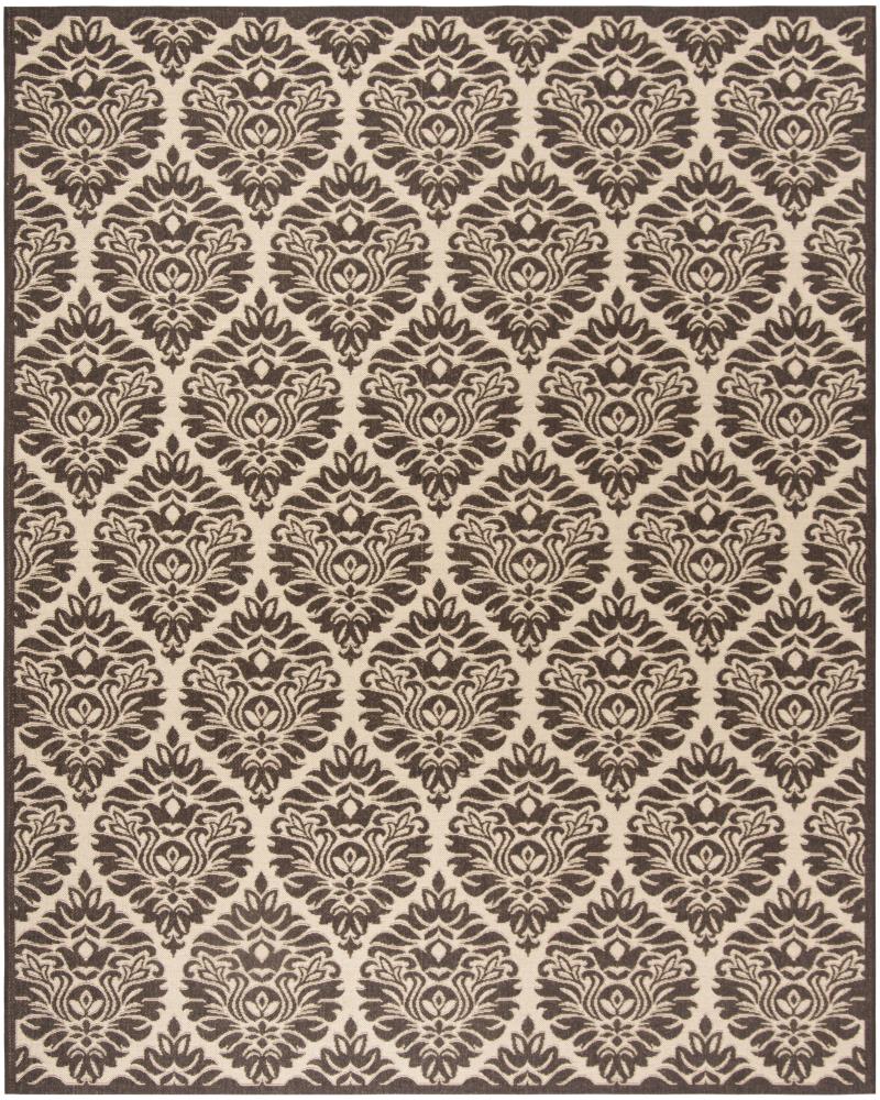 Safavieh LND135U-8 Linden Orleans 8 x 10 (ft) Loomed Polypropylene Creme/Brown Rectangular Indoor Damask Coastal Area rug