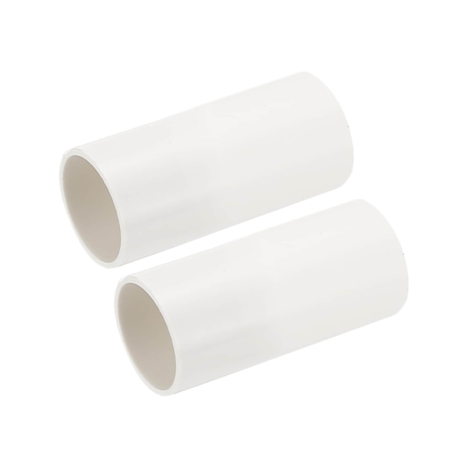PATIKIL 2pcs 1.6-Inch Round Plastic Duct Pipe Connector 4-Inch Long Duct Exhaust HVAC Ventilation Tube Ducting Extension for Dryer Vent Connection Extraction Heating Cooling Pipe Lines