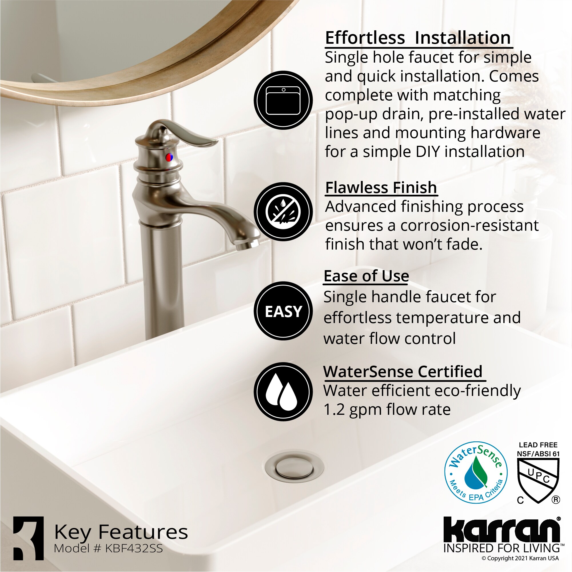 Karran KBF432SS Lavatory-Faucets - View #6