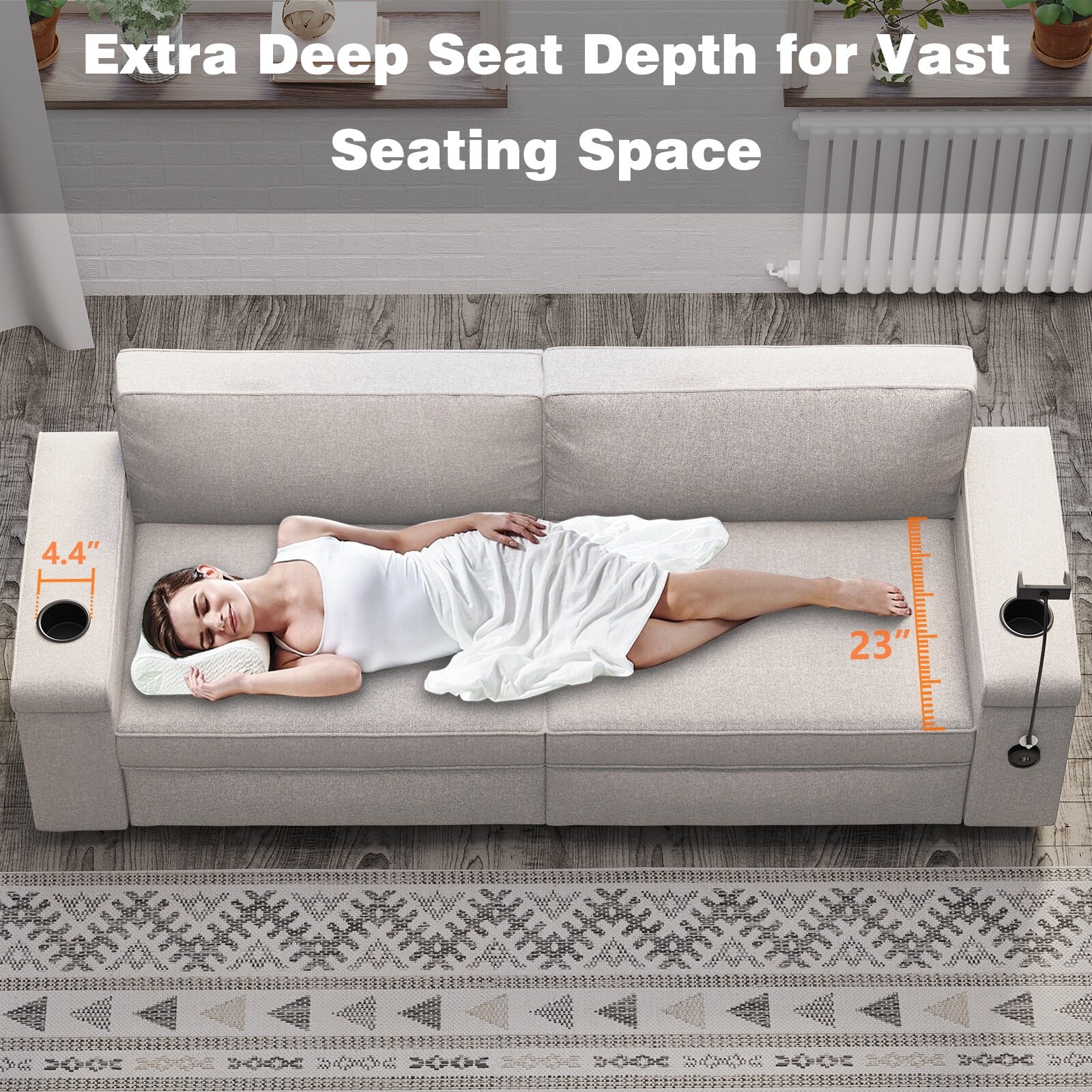 Pocassy GREATANTS-027BG-AB Sofas-Loveseats - View #3