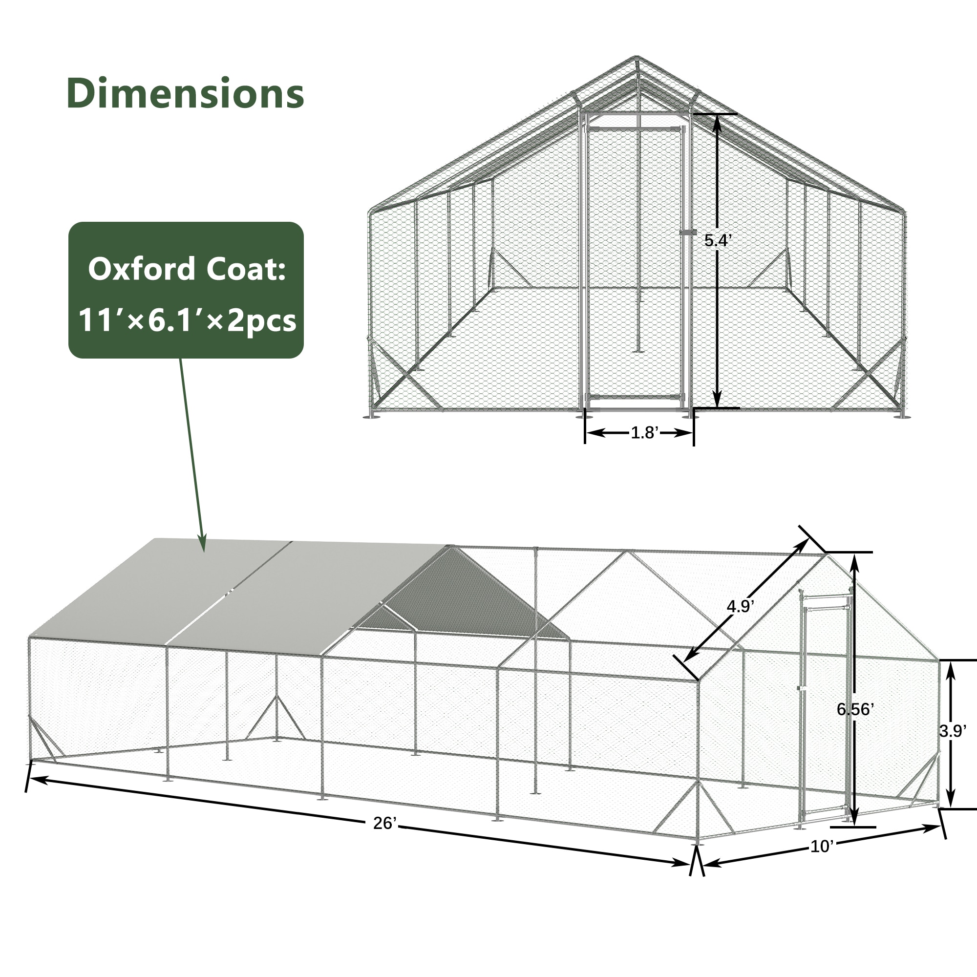 Maocao Hoom JLS00011 Chicken-Coops-Rabbit-Hutches - View #2