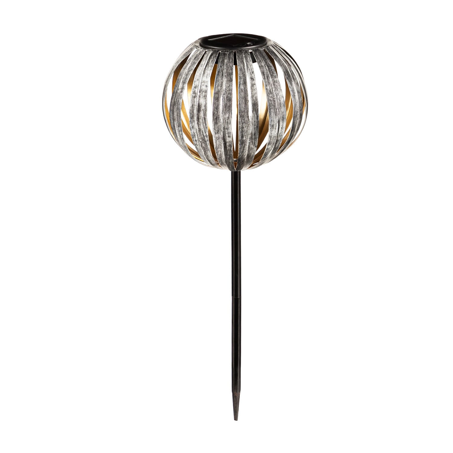 Evergreen 2SP7364 21.06-in Silver Metal Solar Stake