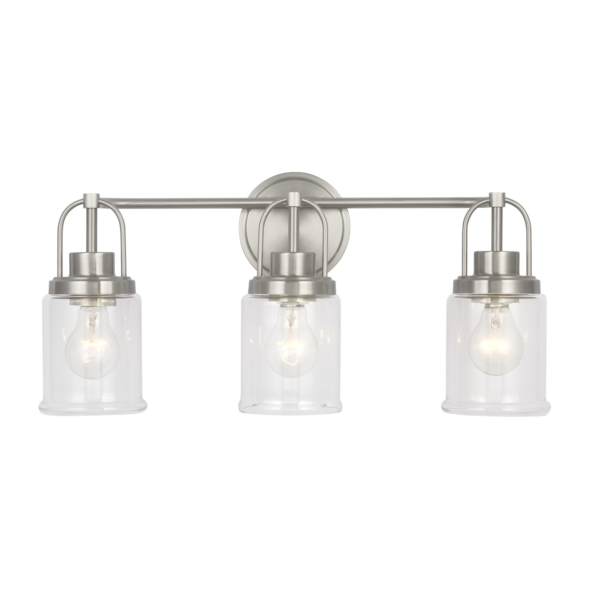 Generation Lighting GLV1073BS Anders 22-in 3 -Light Brushed Nickel Transitional Vanity light