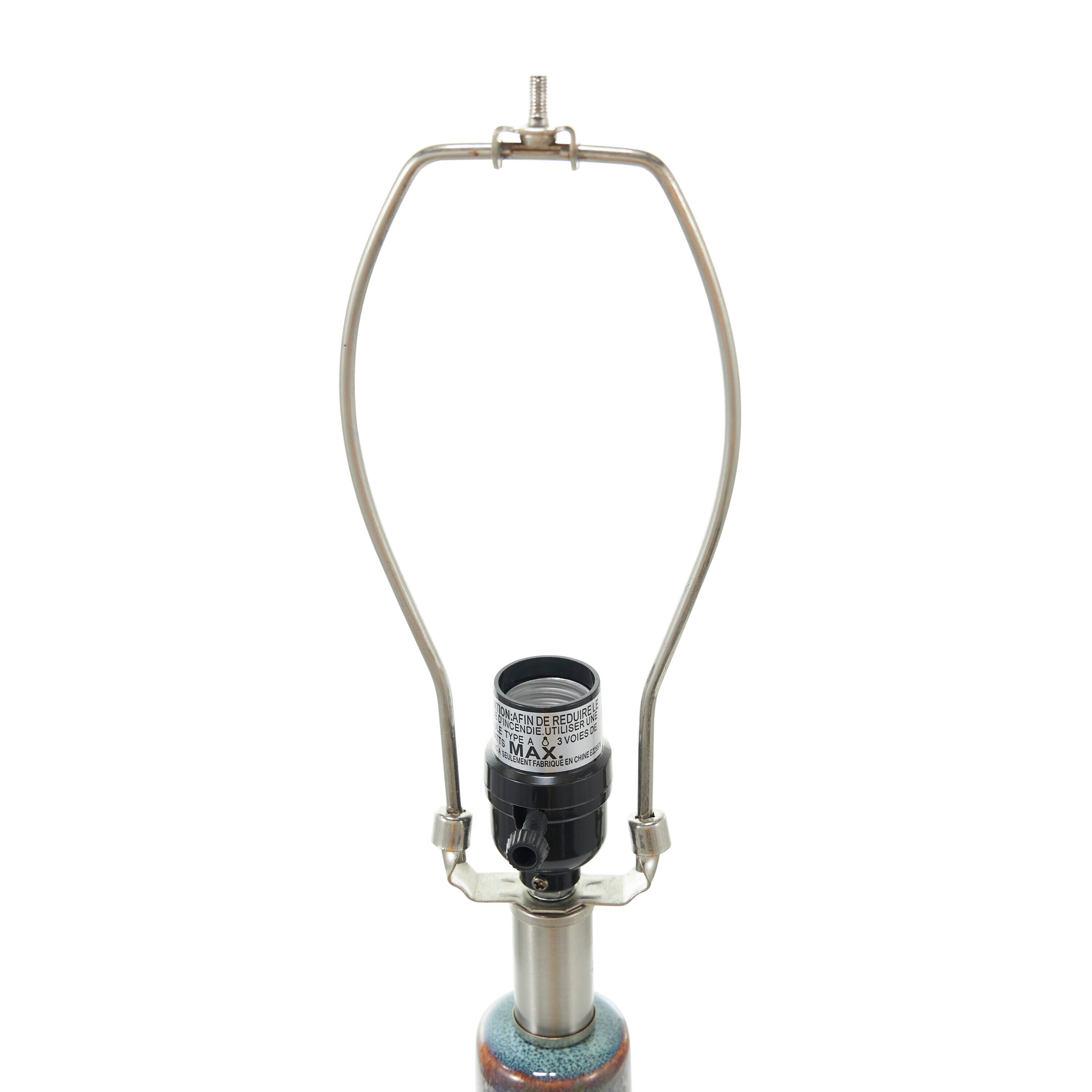 Set of 2 Blue Ceramic Bottle-Shaped Nightstand Lamps