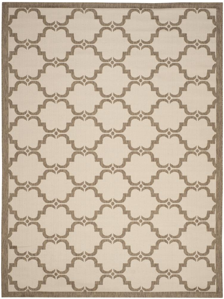Safavieh CY6009-232-6 Courtyard Aldo 7 x 10 (ft) Loomed Polypropylene Beige/Brown Rectangular Indoor/Outdoor Trellis Coastal Area rug