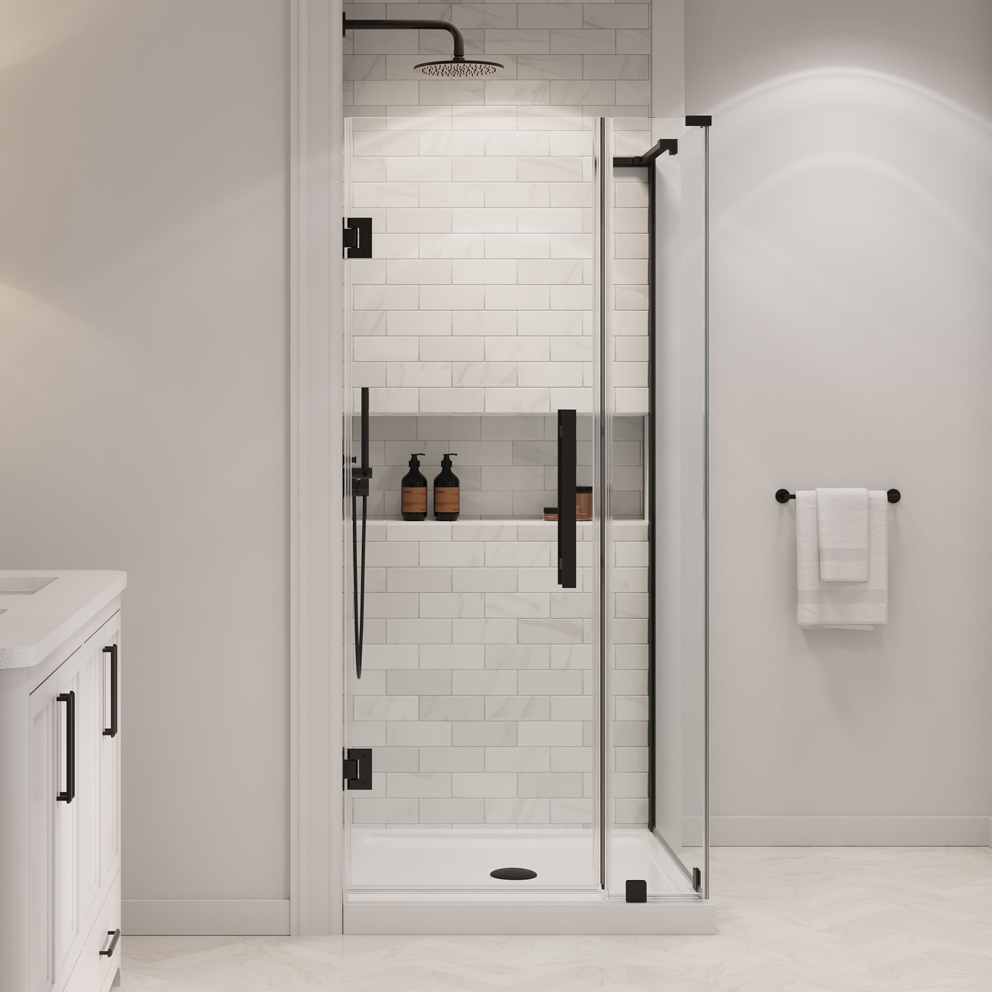 OVE Decors 15SKS-PANA36-BLK Alcove-Shower-Kit - View #3