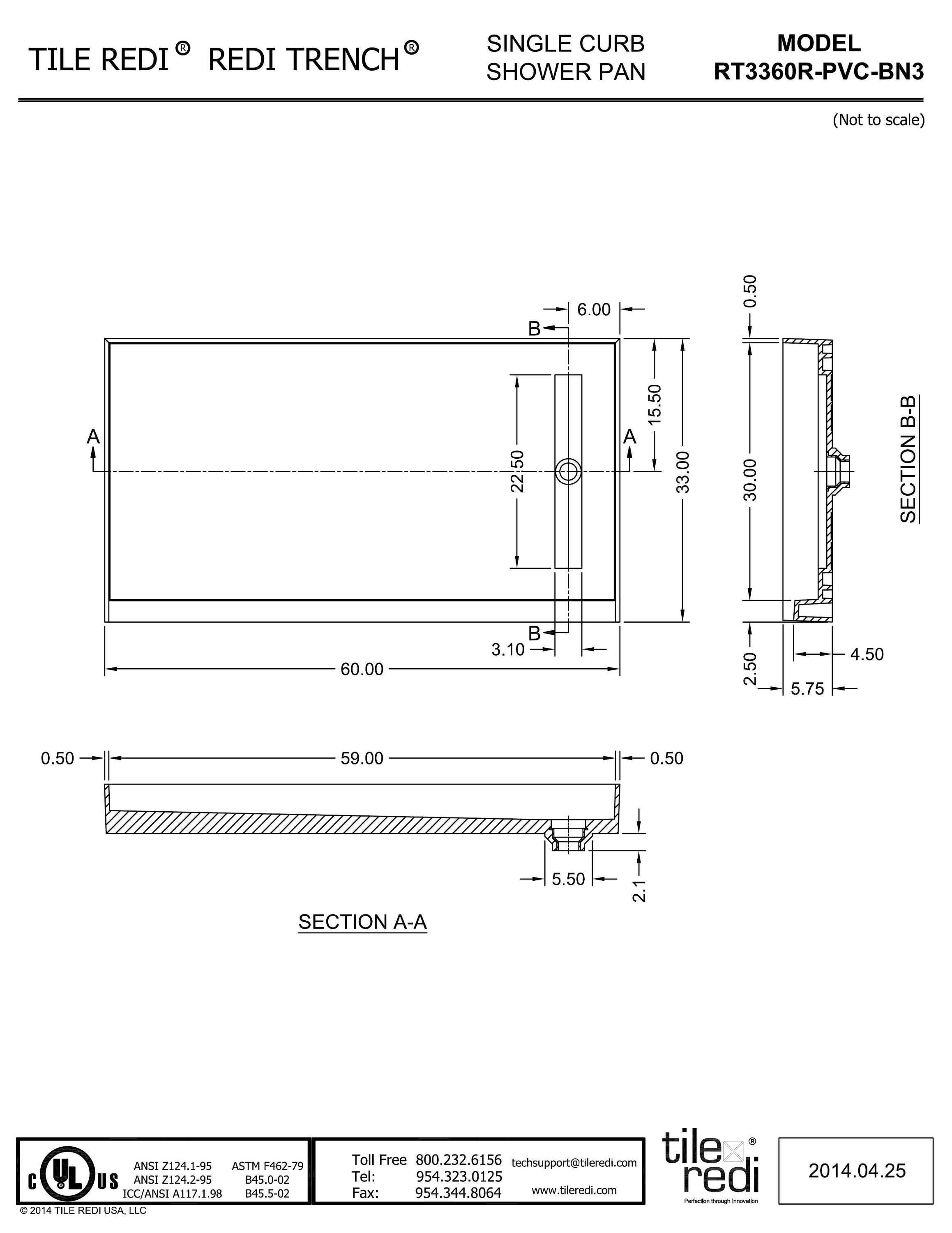 Tile Redi RT3360R-PVC-BN3 Shower-Floors - View #9