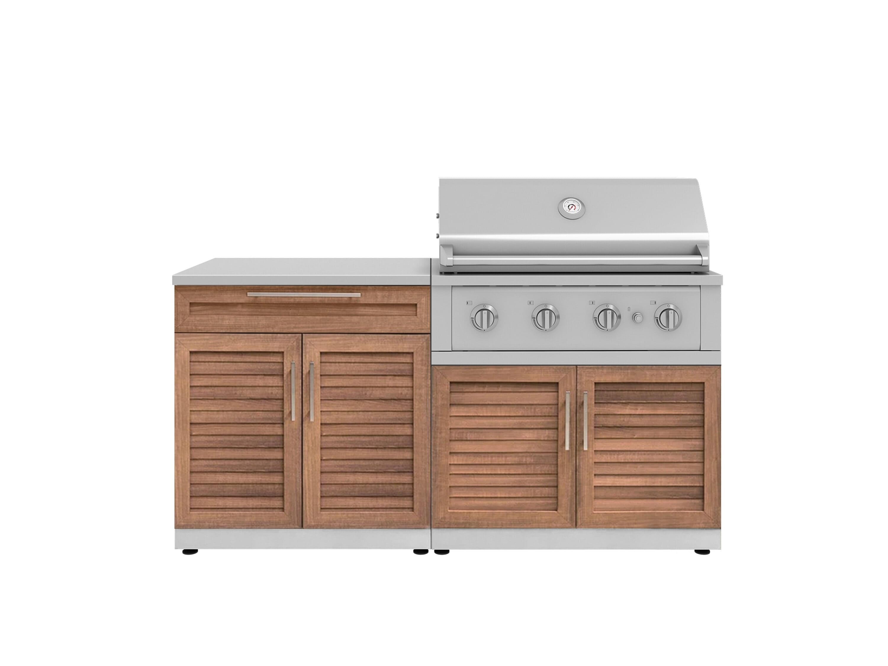 NewAge Products 67345 Classic Cabinets Performance Grill 4 x 24-in D x 48.5-in H Modular Outdoor Kitchen Set 3 Burners